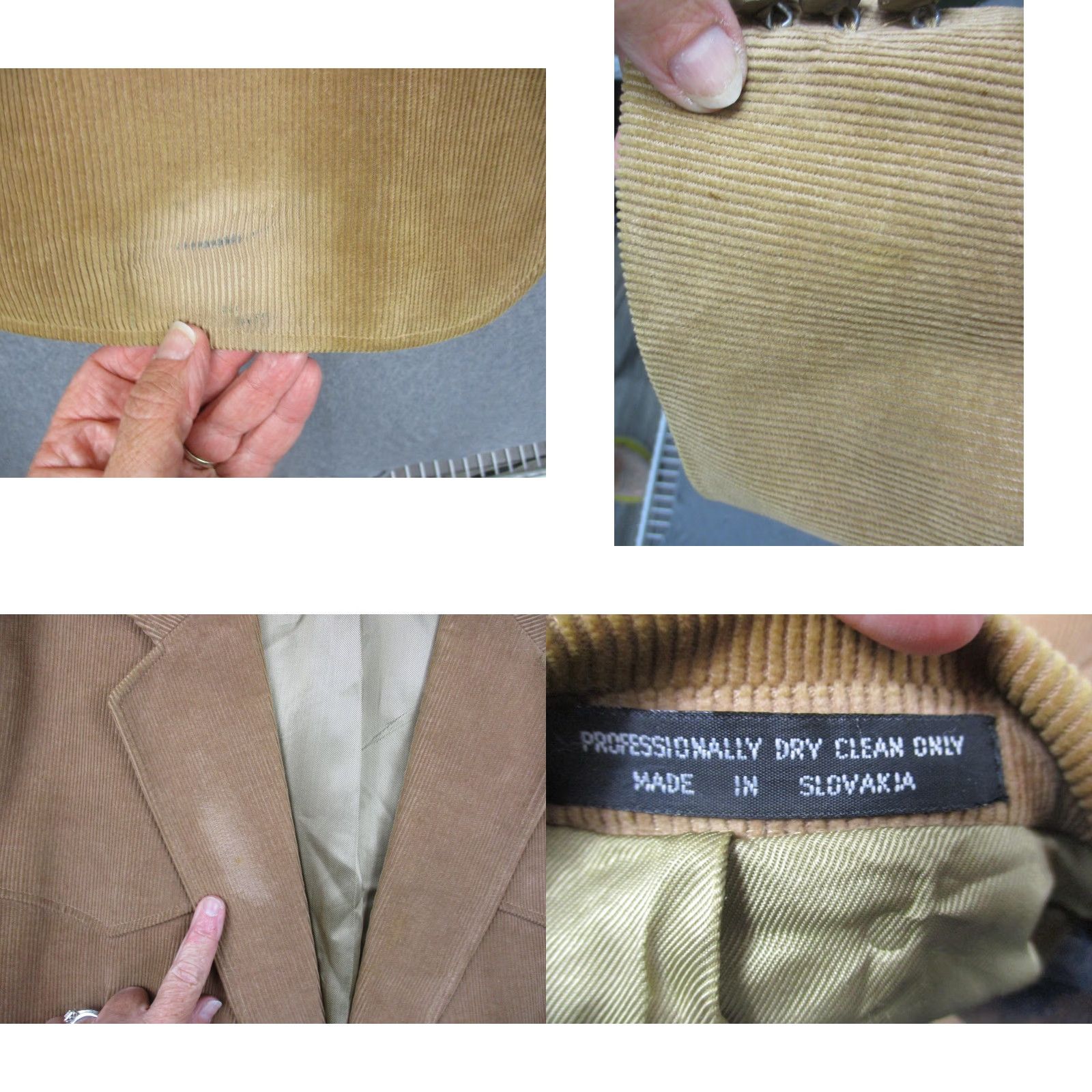 Vintage VINTAGE CCC Western Wear Blazer Mens Large Corduroy Tan Elbow Patches 90s Jacket With Pockets Size 46R - 8 Thumbnail