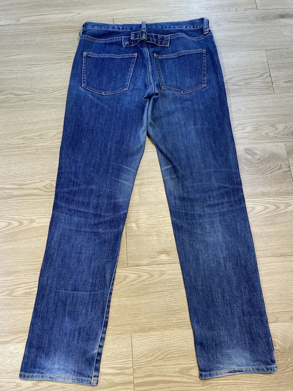 Japanese Brand Vintage Japanese Brand Buckle Back Blue Wash Style Jeans Size US 31 - 3 Thumbnail