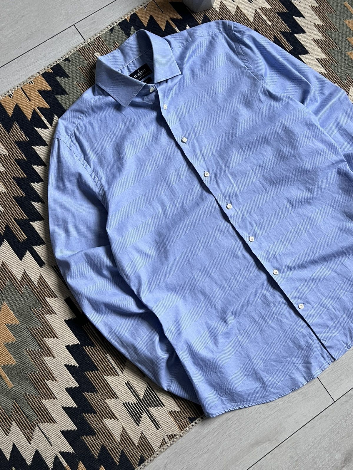 Hackett Hackett London Button Up Luxury Shirt Size US M / EU 48-50 / 2 - 2 Thumbnail