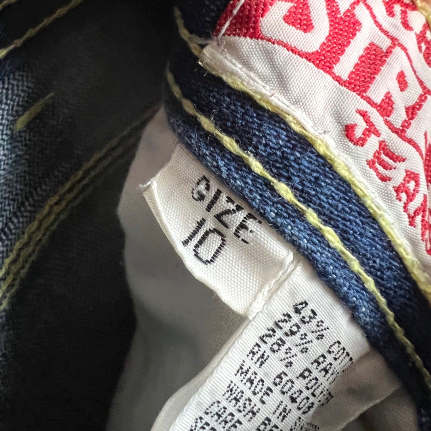 Denime Branton Stretch Jeans Womens Size 10 Dark Wash Denim Cowgirl Straight Leg Size 32" / US 10 / IT 46 - 4 Thumbnail