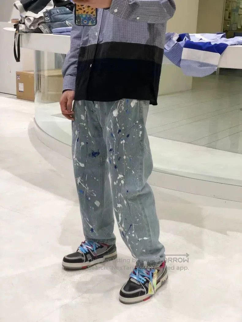 Junya Watanabe Junya Watanabe Splatter Denim Jeans. Size US 26 / EU 42 - 4 Thumbnail