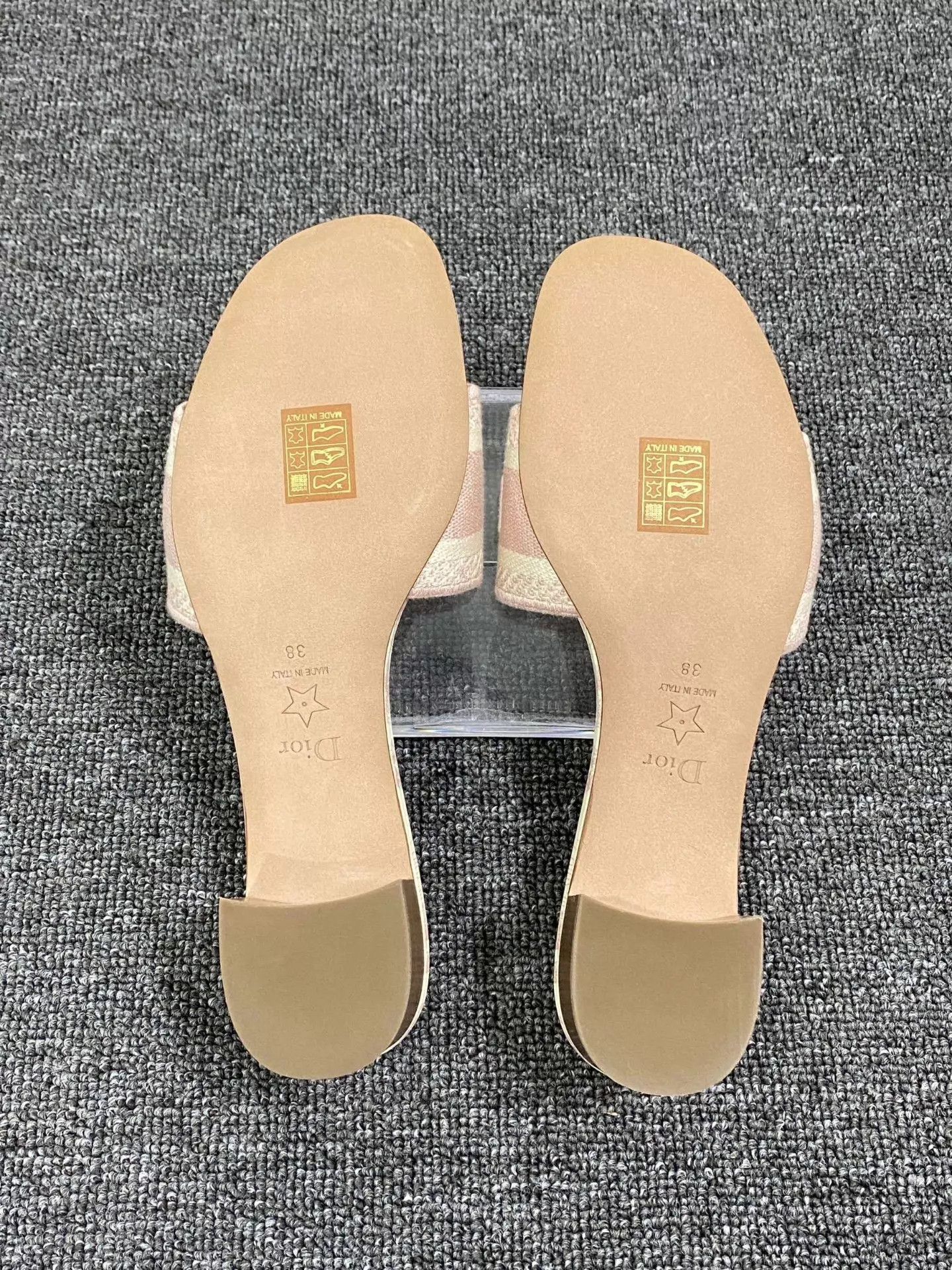 Dior Dior Pink Zoo Embroidery Logo High Heel Slipper Size US 7.5 / IT 37.5 - 6 Thumbnail