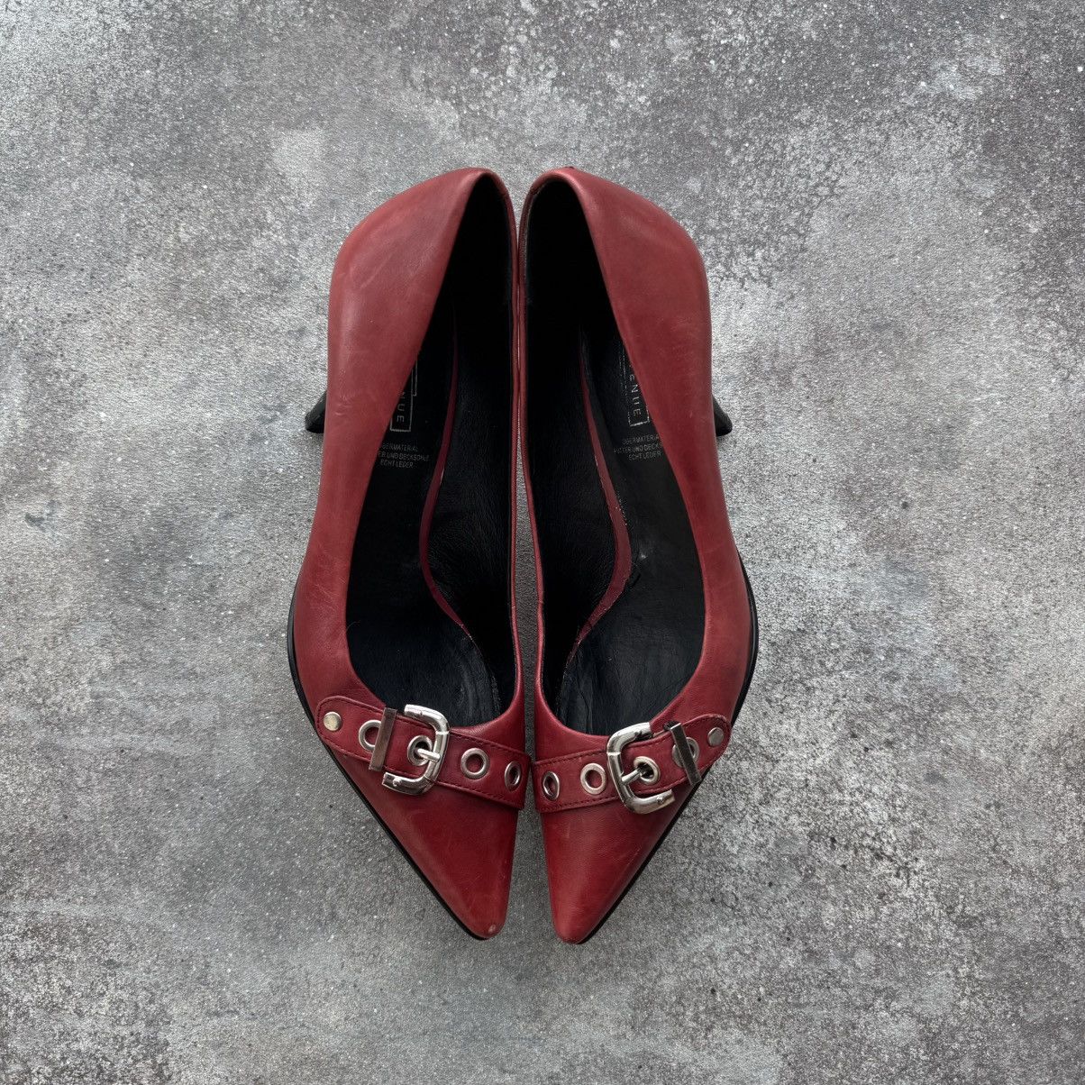 Other Cyber Y2K Riot Hardcore Style Vintage Leather Spike Heels Size US 7 / IT 37 - 2 Thumbnail