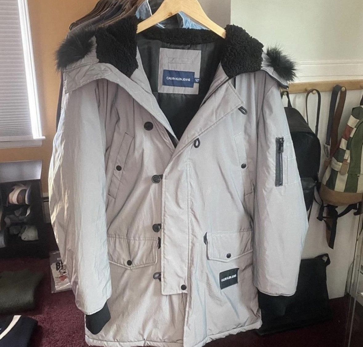 Calvin Klein Reflective Silver Calvin Klein Parka Size US XL / EU 56 / 4 - 1 Thumbnail