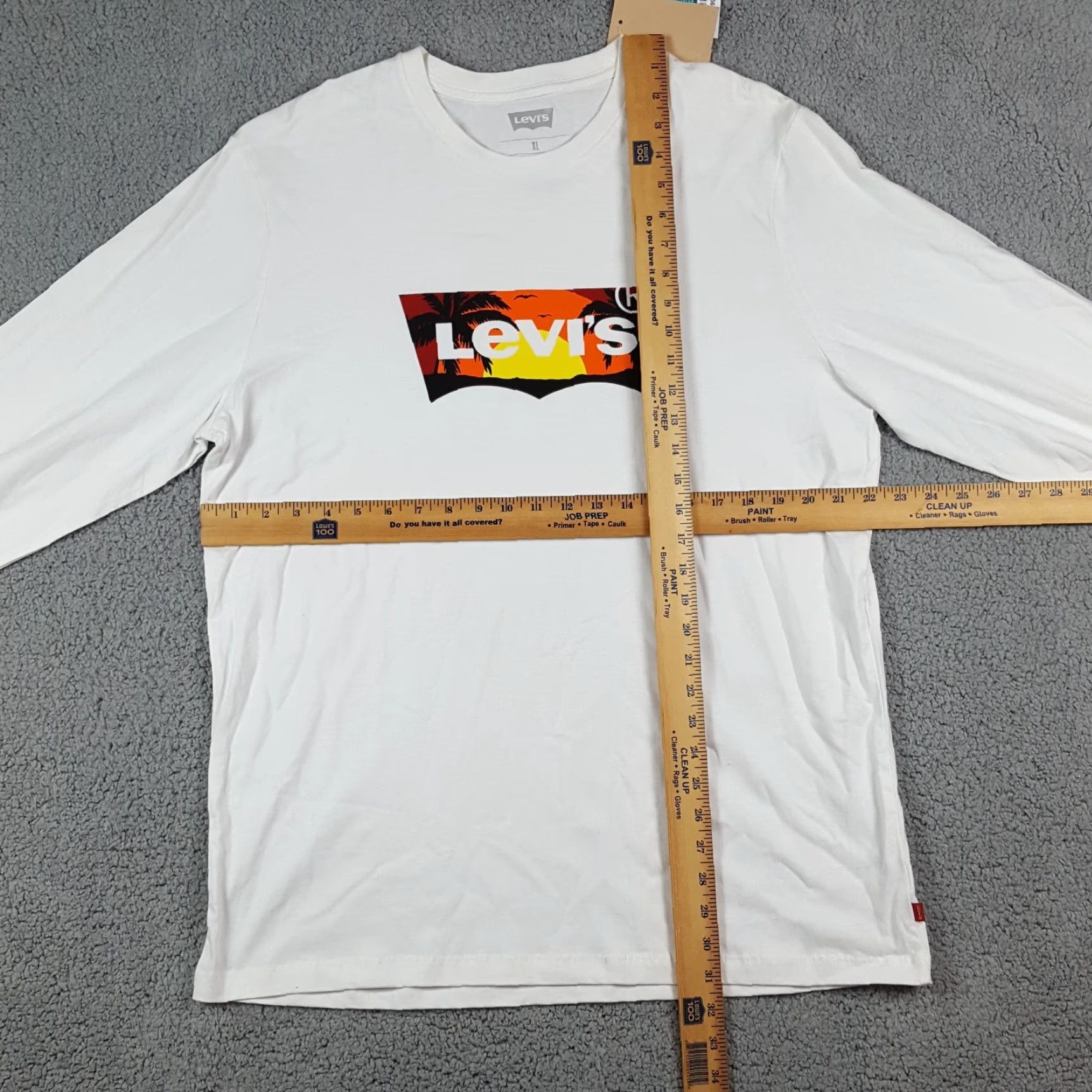 Levi's VINTAGE Levi's Shirt Men's XL Long Sleeve White 00s Beach Logo Levi Strauss Red Tab T Shirt Mens Size US XL / EU 56 / 4 - 6 Thumbnail