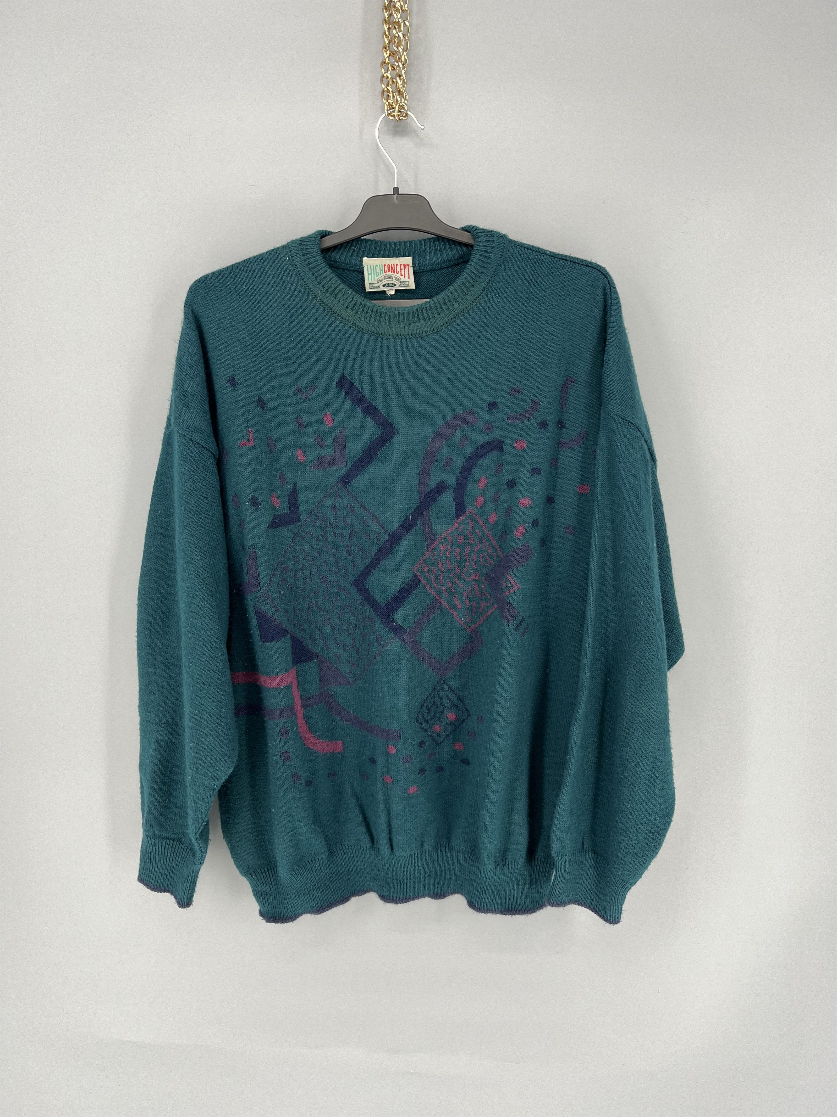 Vintage Vintage 90s Wool Sweater Oversize Made in Size US L / EU 52-54 / 3 - 1 Thumbnail