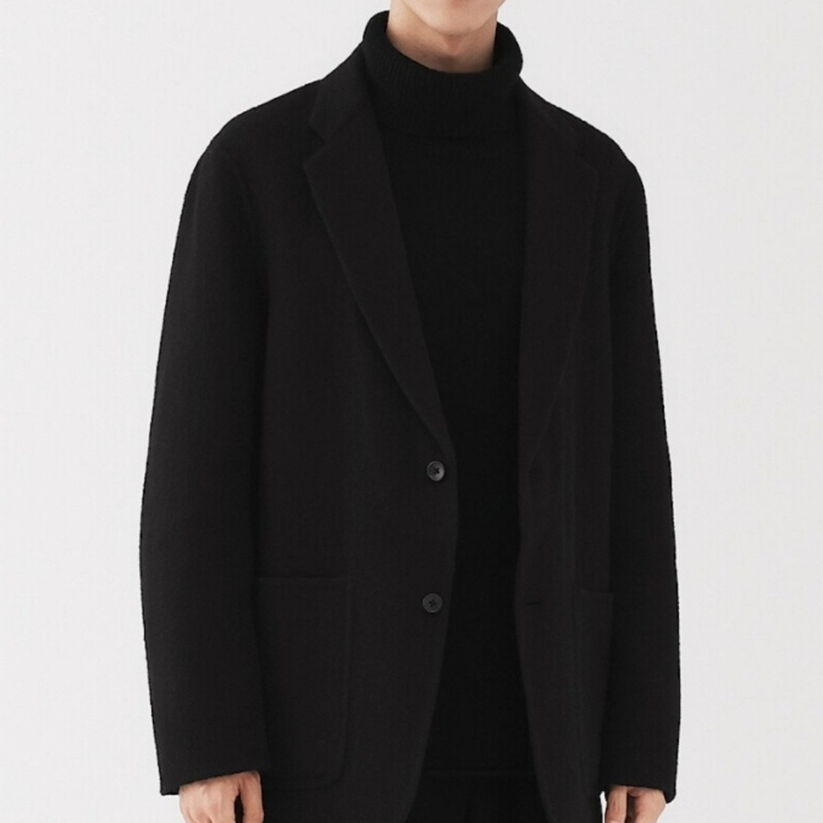 Muji MUJI Labo Cashmere Blend Jacket XL Black, Retail $300 USD Size US XL / EU 56 / 4 - 5 Thumbnail