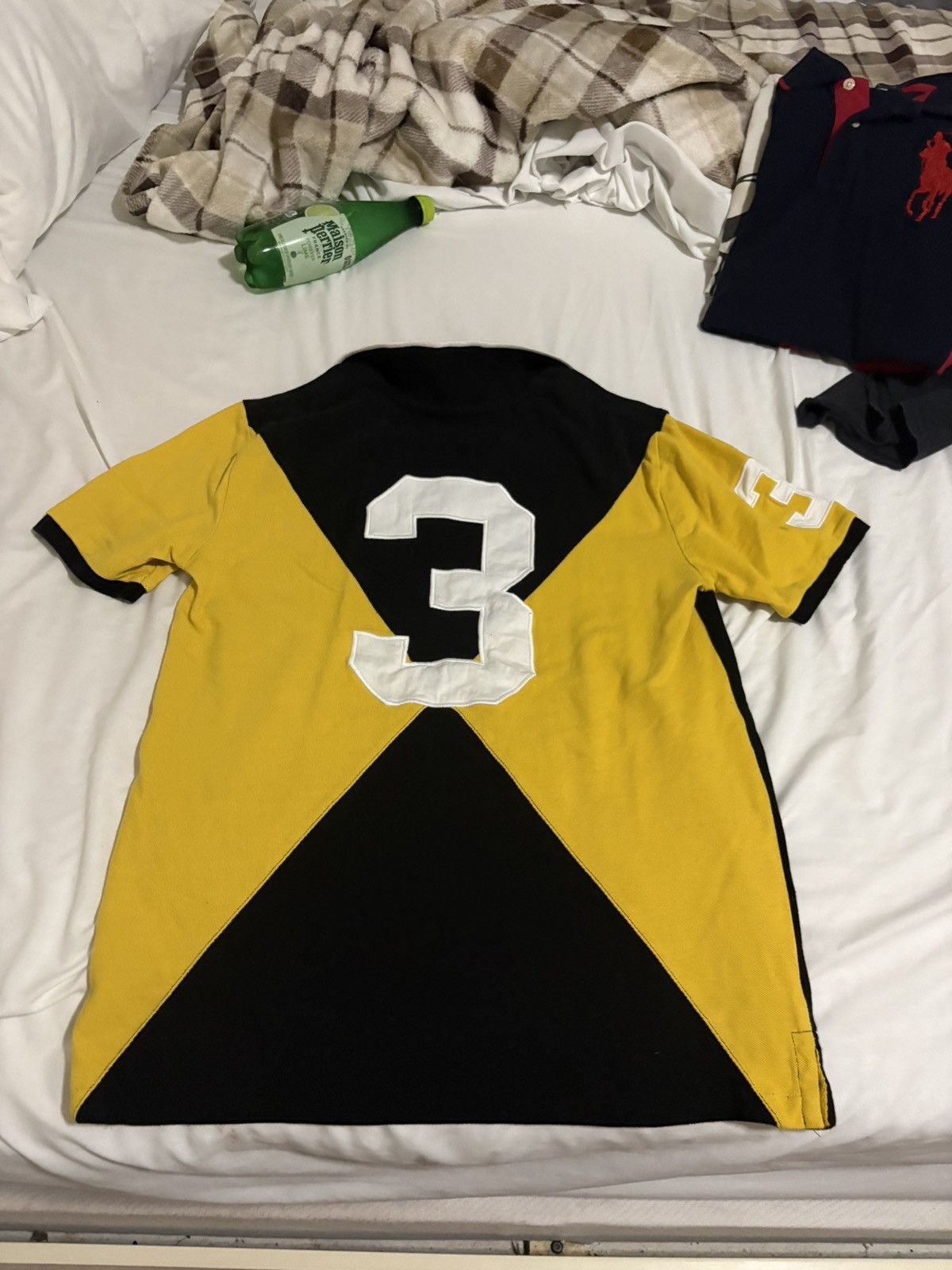 Polo Ralph Lauren Vintage Polo Ralph Lauren Yellow/Black Diamond Cut Button Up Size US XL / EU 56 / 4 - 4 Thumbnail