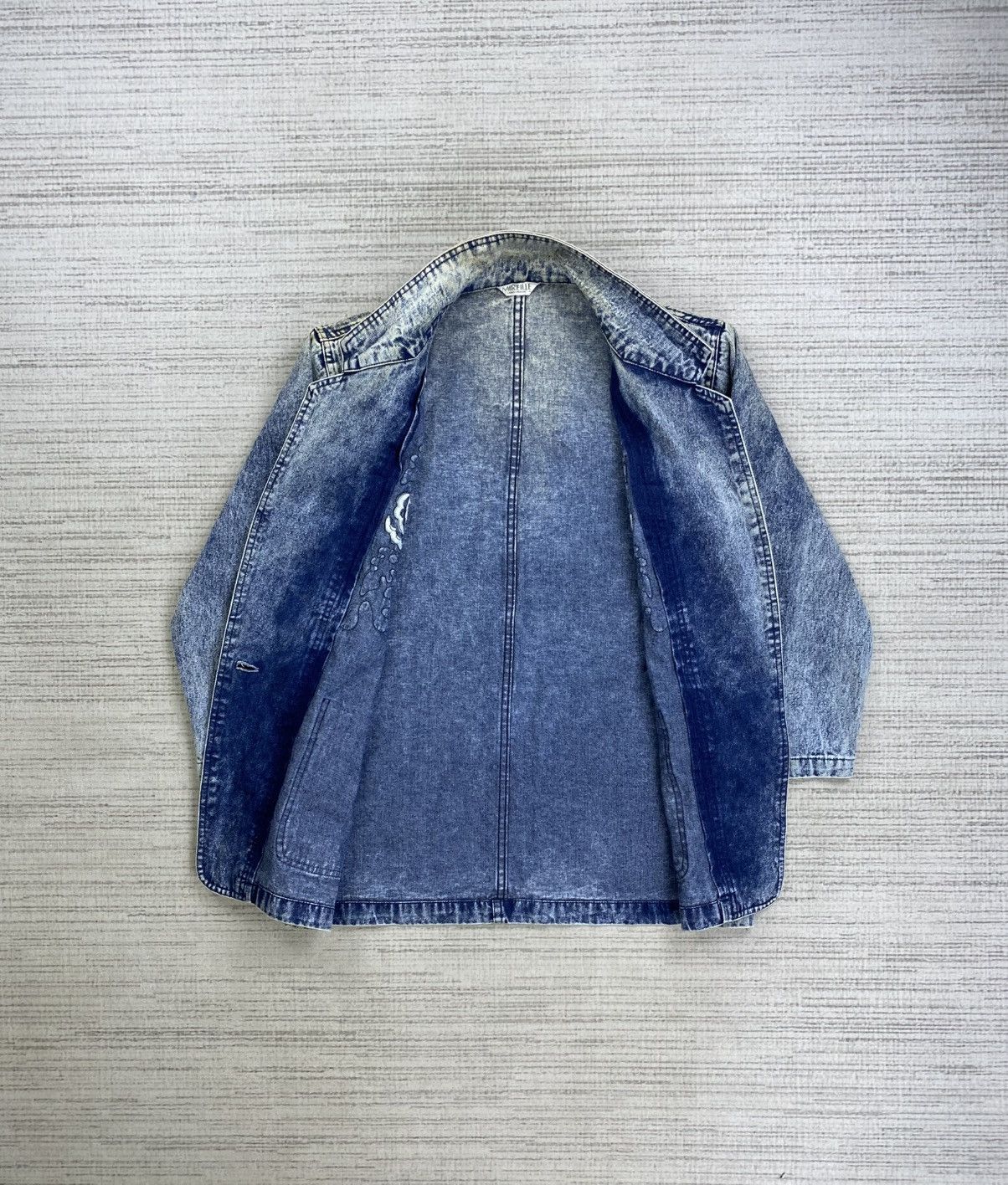 If Six Was Nine × Japanese Brand × Vintage Vintage Mireille Acid Wash Embroidery Blazer Jacket Size L / US 10 / IT 46 - 6 Thumbnail