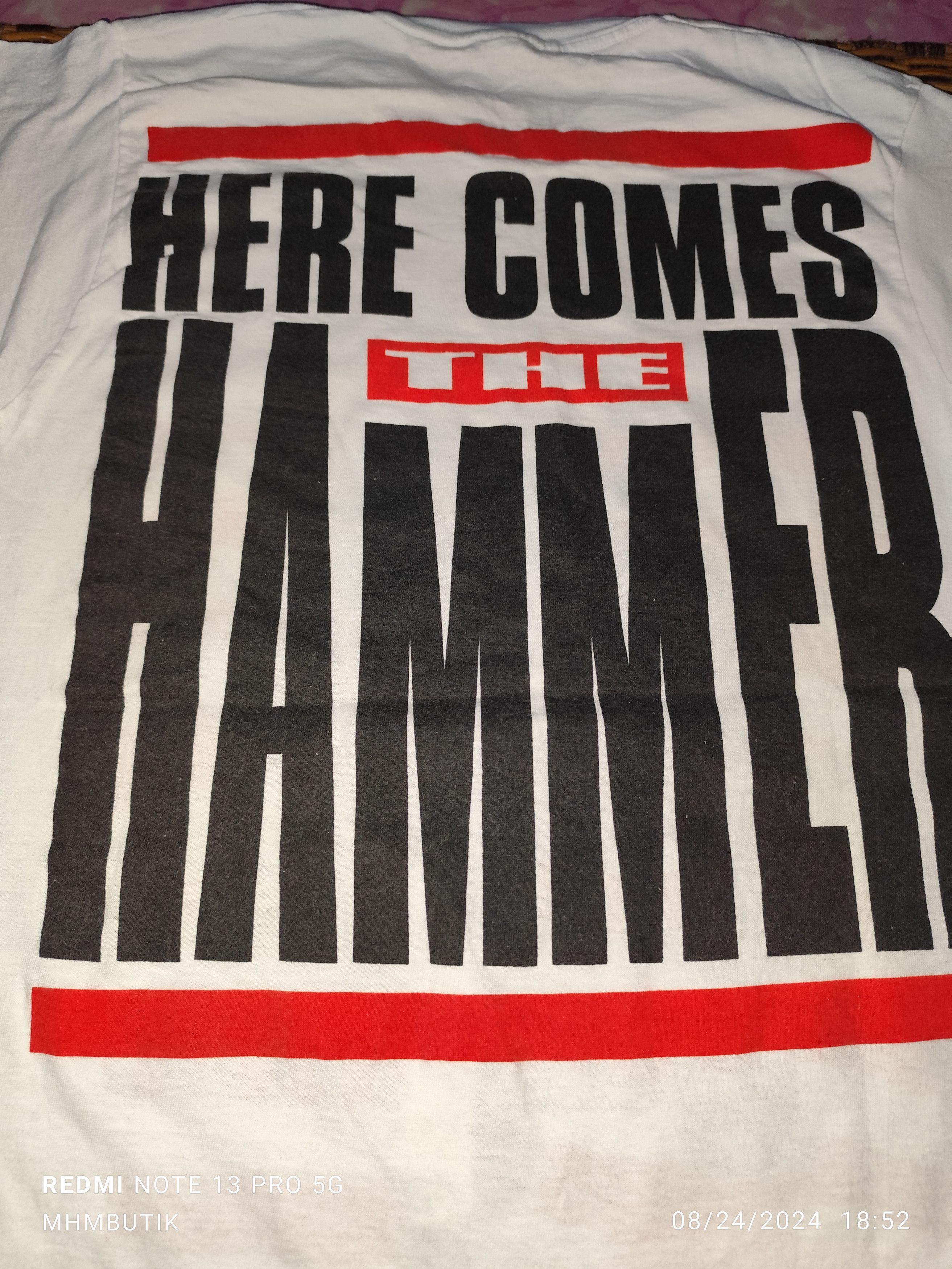 Rap Tees Vintage MC Hammer Here Come The Hammer Tee Shirt Size US M / EU 48-50 / 2 - 4 Thumbnail