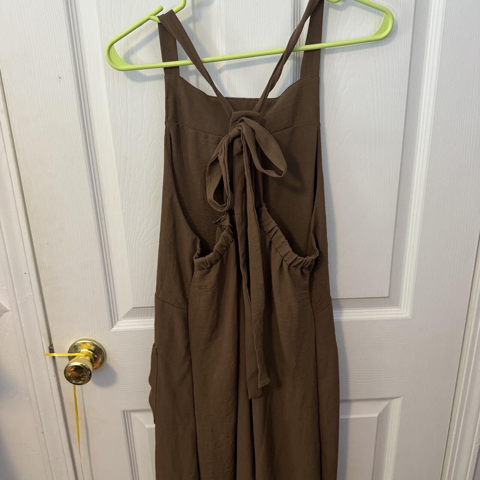Unknown London Everyday Chic Boutique Brown Wide Leg Overalls-Small Size 30" / US 8 / IT 44 - 3 Thumbnail