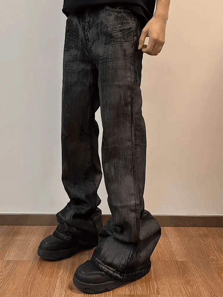 Japanese Brand × Jean Heavyweight washed and waxed micro flare jeans Size US 34 / EU 50 - 3 Thumbnail