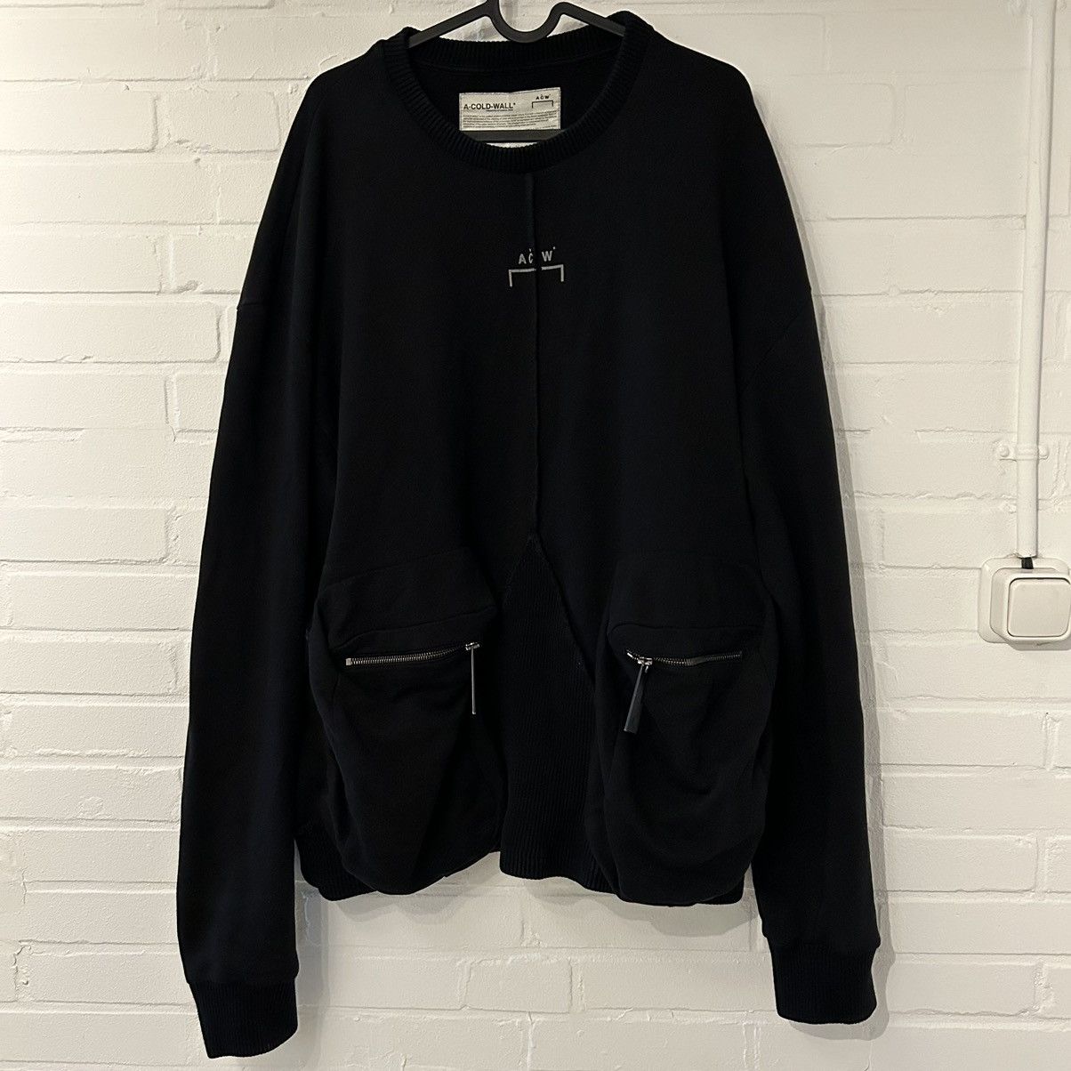 image of A Cold Wall Tactical Knit Jumper in Black, Men's (Size Medium)