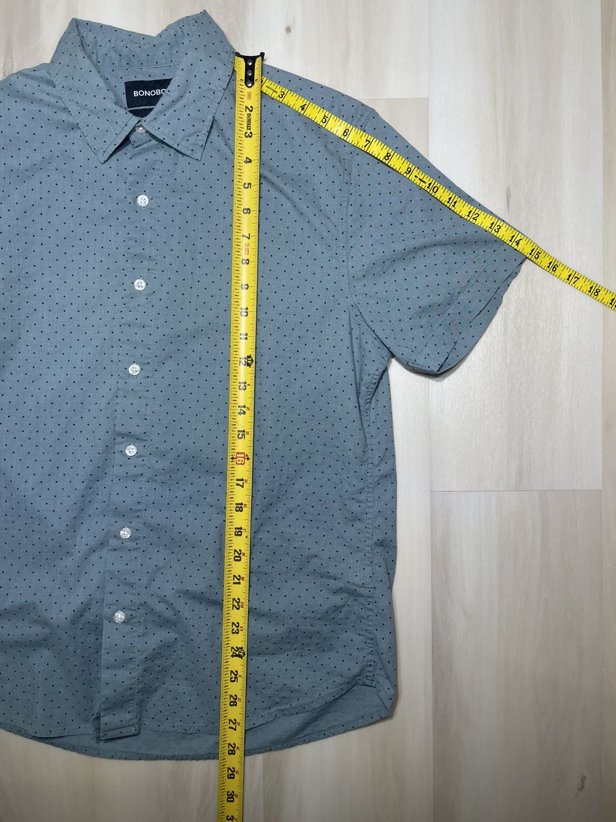 Bonobos Bonobos Shirt Men Large Green Button Up Slim Fit Polka Dot Size US L / EU 52-54 / 3 - 5 Thumbnail