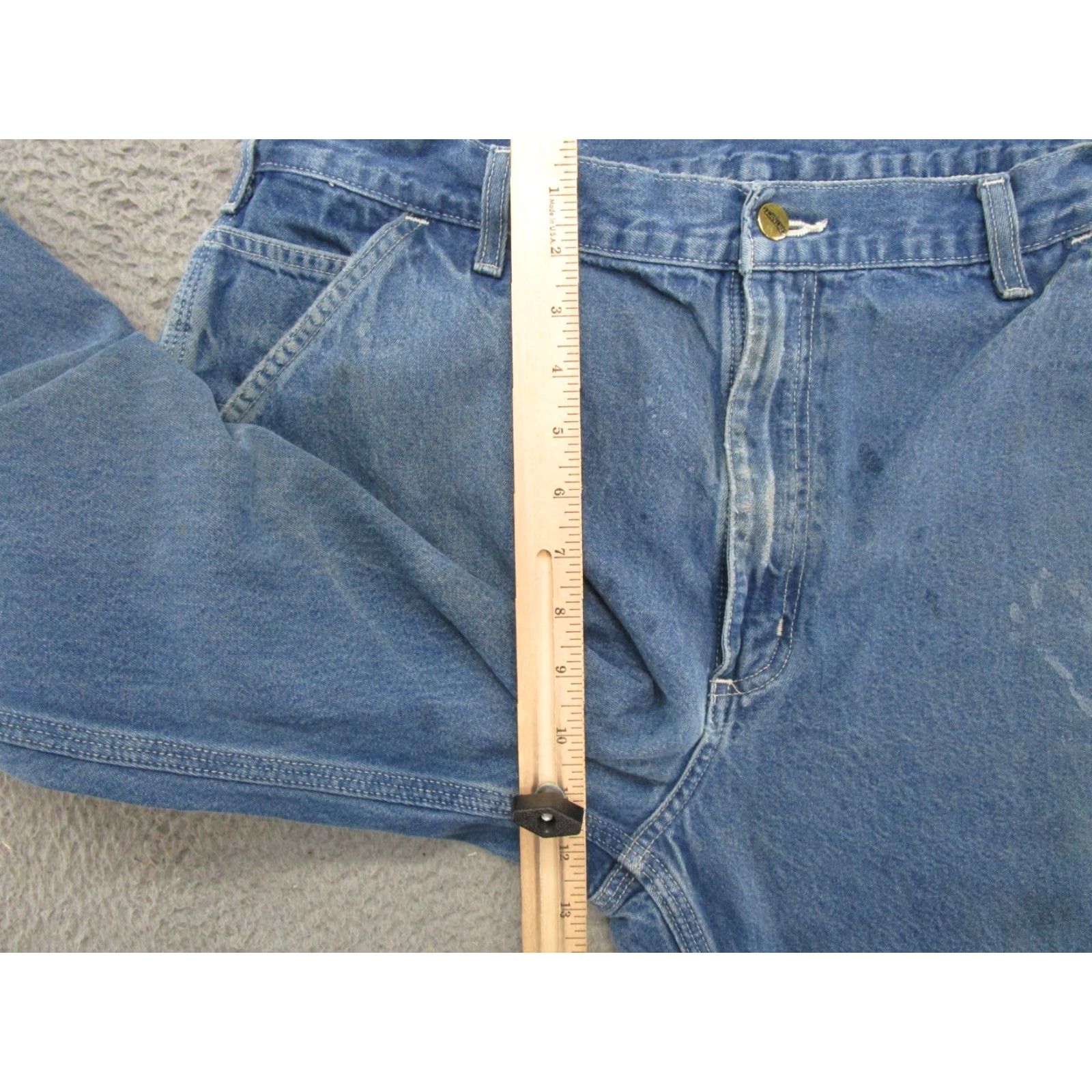 Carhartt VTG Carhartt Jeans DST Original Fit 38x28 Blue Men Read Skater Workwear Trousers B13 DST Reg Straight 38 Mens Size US 38 / EU 54 - 6 Thumbnail