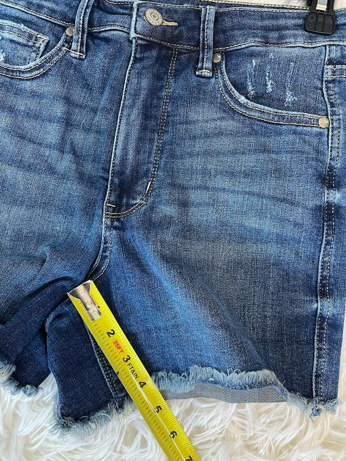 Designer Judy Blue Shorts Womens Size M Stretch Modified Raw Hem Size 32" / US 10 / IT 46 - 6 Thumbnail