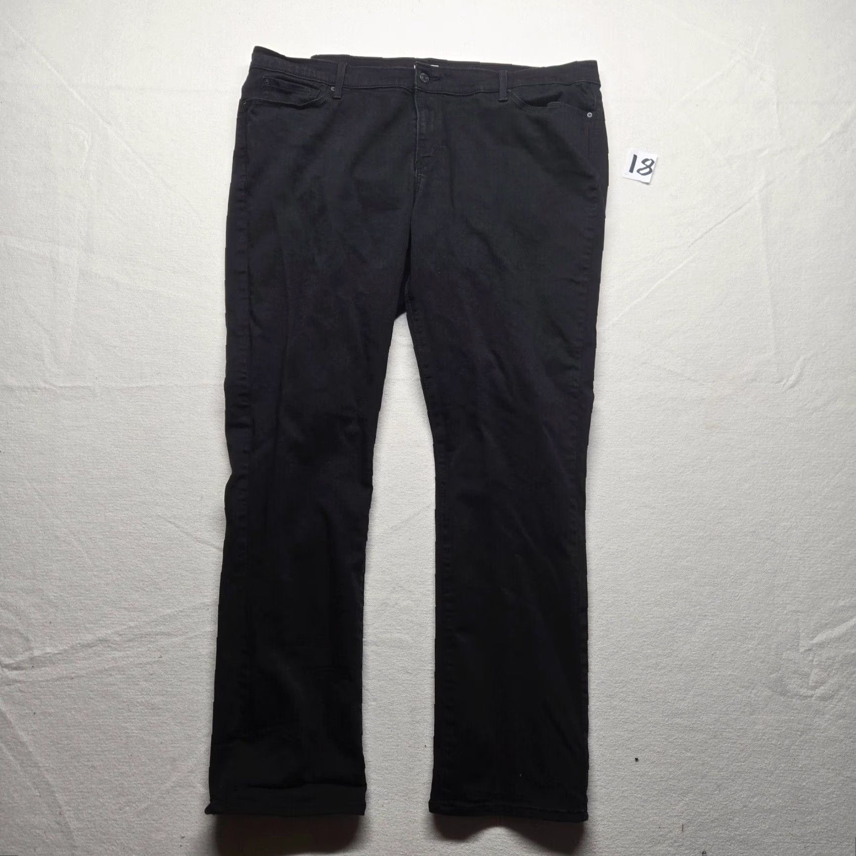 Levi's Levi's Signature Black High-Rise Curvy Straight Denim Jeans Adult Women's 24L Size 42" / US 20 - 2 Thumbnail