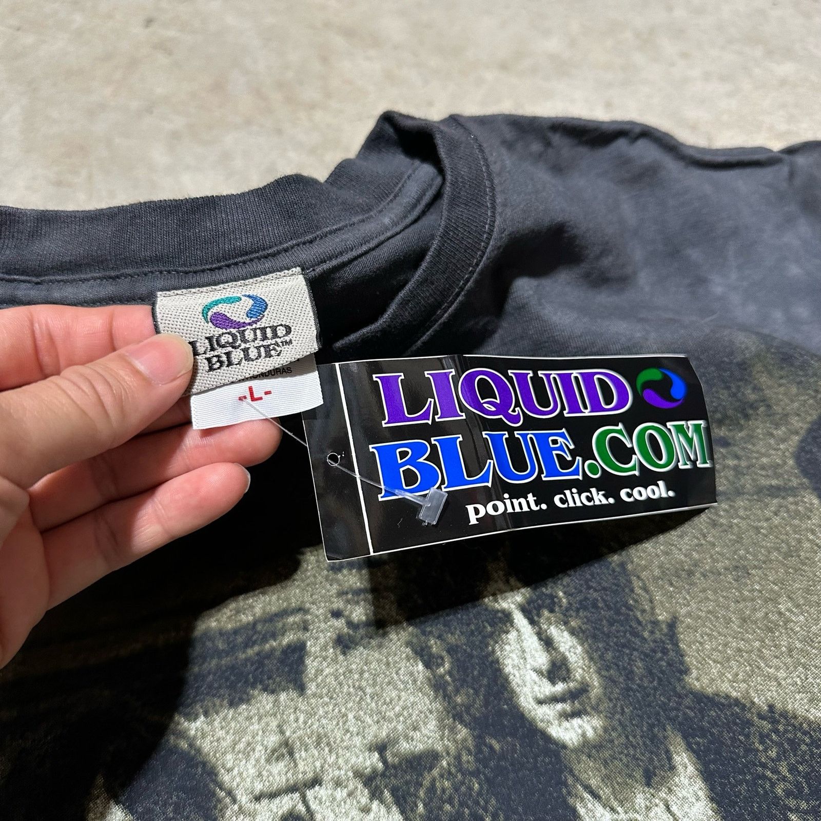 Liquid Blue Vintage Y2K LED ZEPPELIN AOP Tee size Large in Men Size US L / EU 52-54 / 3 - 2 Thumbnail