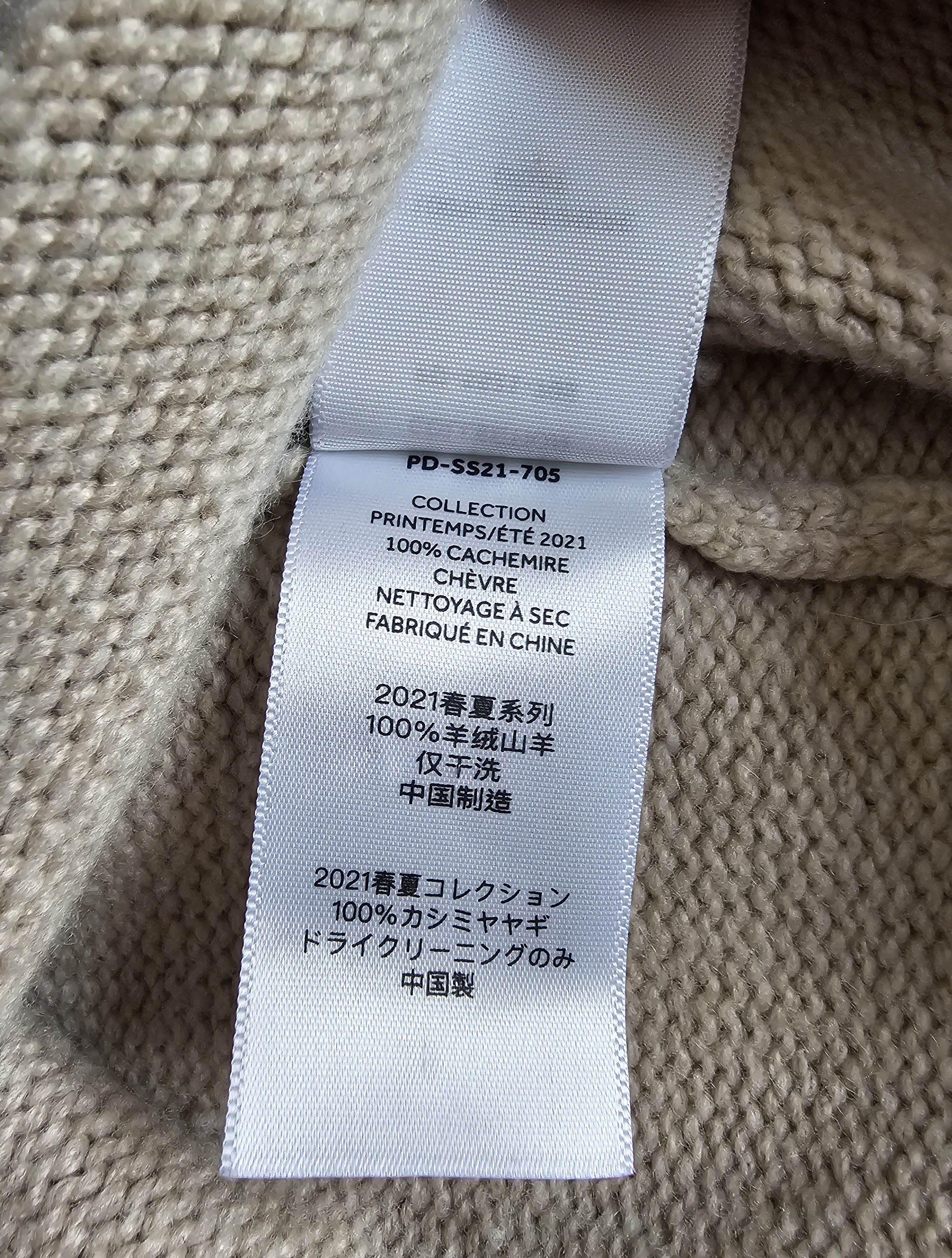 Peter Do Tattoo Cashmere Turtleneck Beige Black Size M / US 6-8 / IT 42-44 - 7 Thumbnail