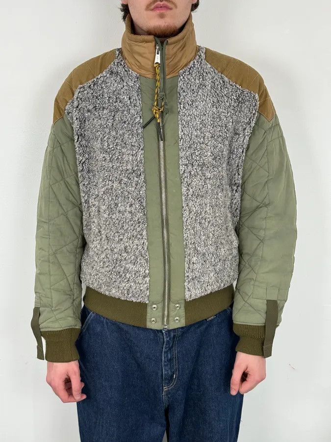 Diesel 2010s Diesel Hybrid Army Faux Fur Bomber Jacket Size US M / EU 48-50 / 2 - 2 Thumbnail