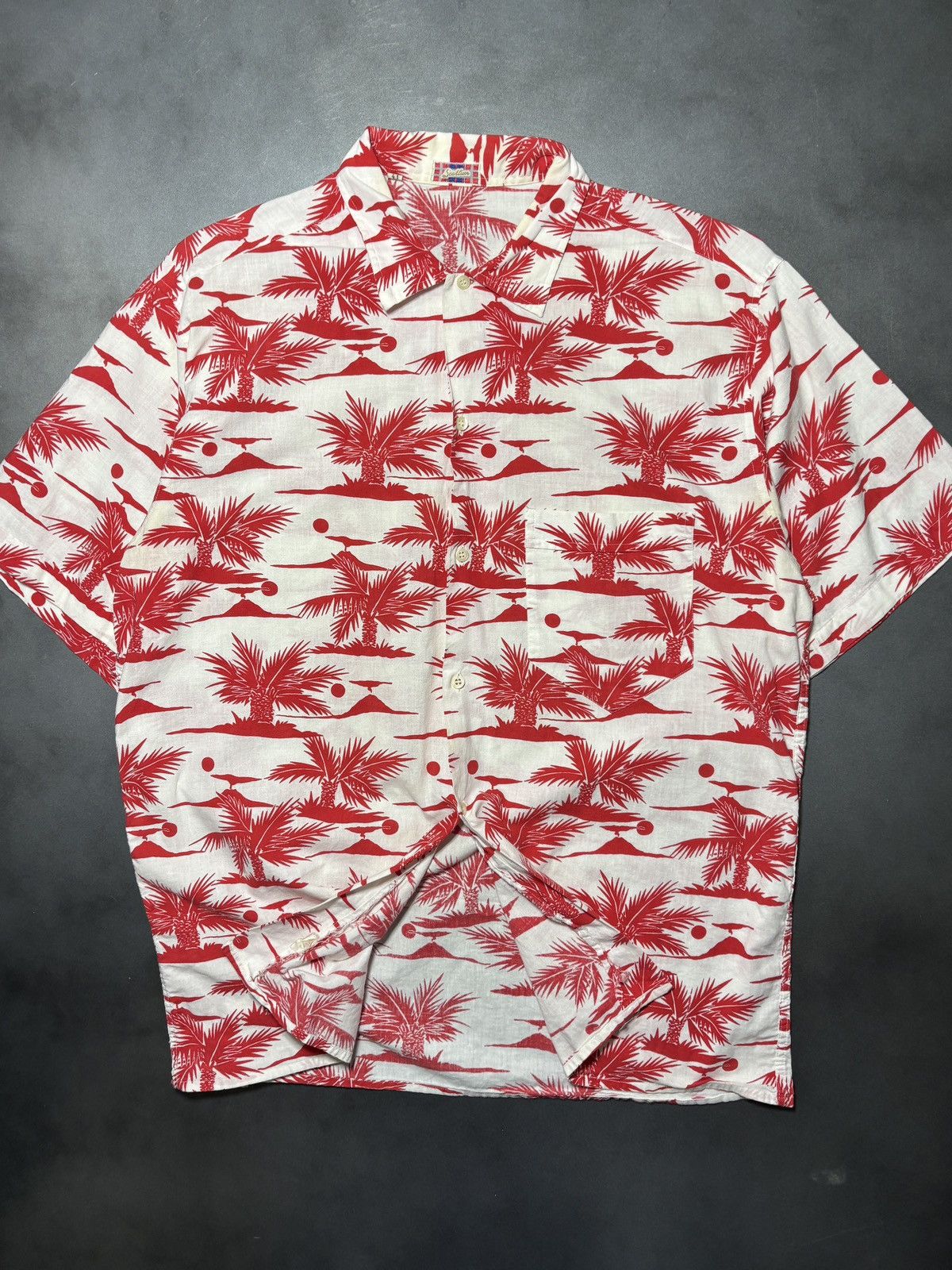 Vintage True Vintage Cotton Hawaiian Shirt Light Boxy Camp Print 41 Size US M / EU 48-50 / 2 - 11 Thumbnail