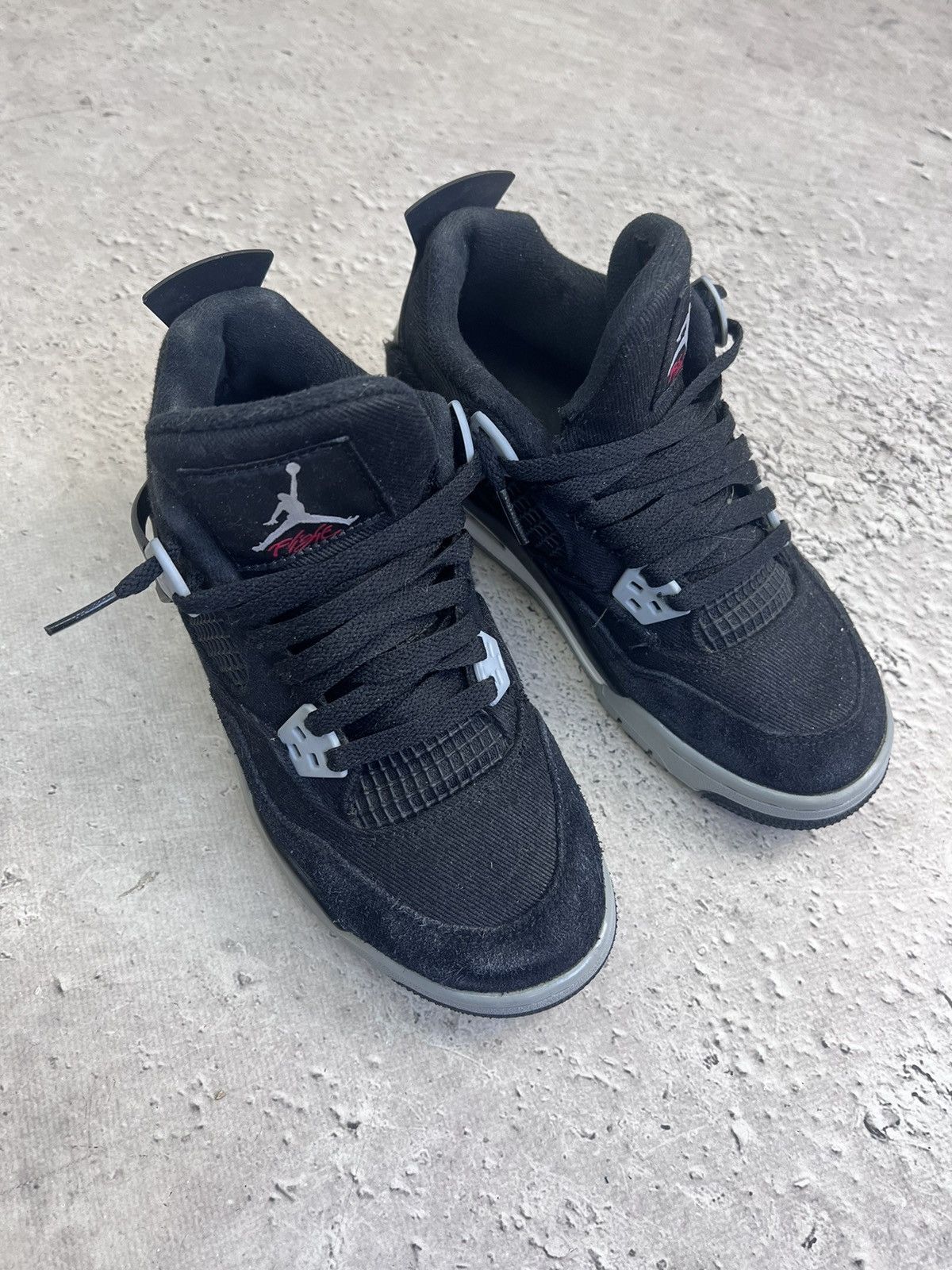 Nike × Vintage Nike Air Jordan 4 Retro SE GS black SNEAKERS SHOES drill Size US 7.5 / IT 37.5 - 2 Thumbnail