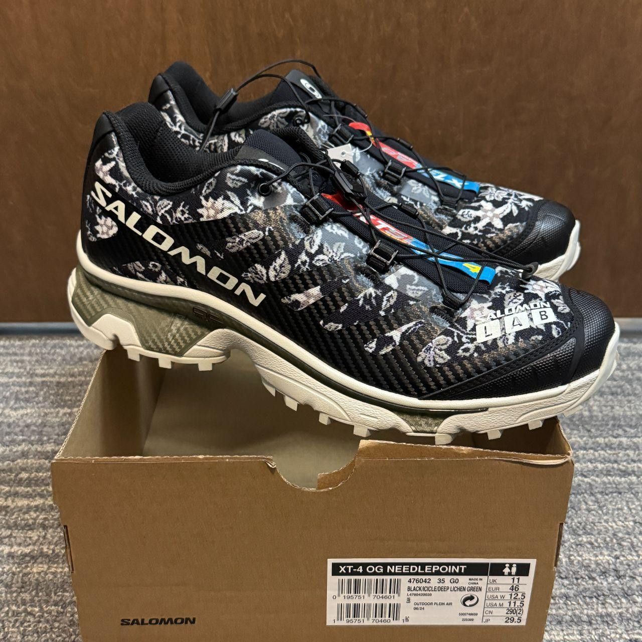 Salomon Xt-4 Og Needlepoint Sneakers Black White 11.5 M US