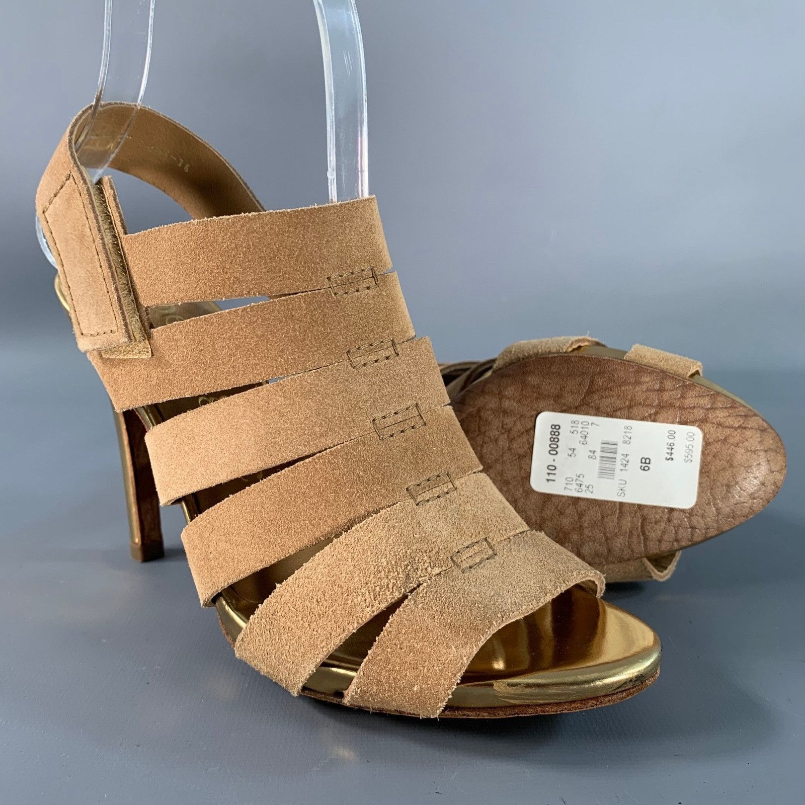 Pedro Garcia PEDRO GARCIA Size 6 Gold Tan Suede Strappy Sandals Size US 6 / IT 36 - 5 Thumbnail