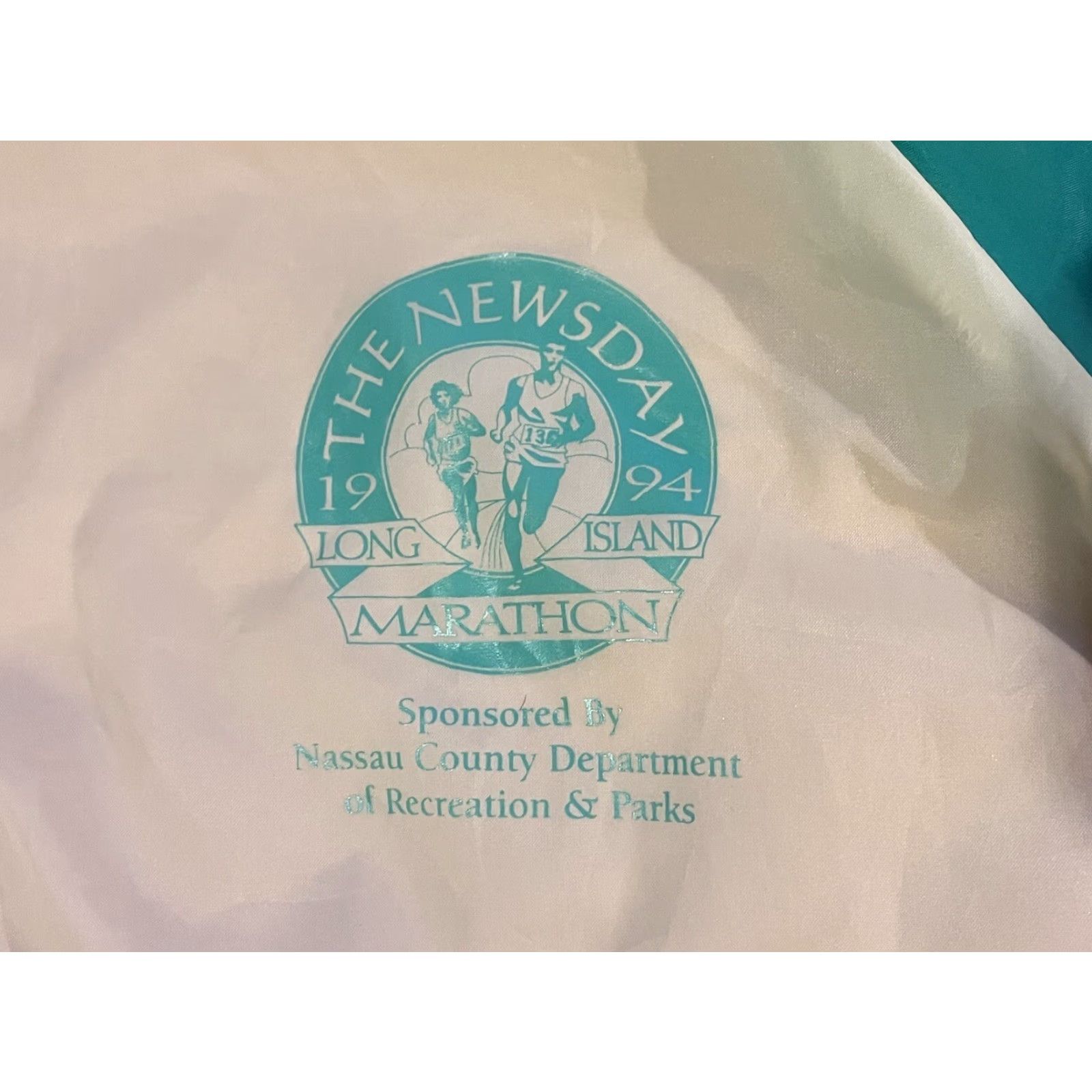 Altea VINTAGE MV Sport Newsday Long Island Marathon 1994 Jacket Windbreaker Men’s Large White Teal 90s Size US L / EU 52-54 / 3 - 3 Thumbnail