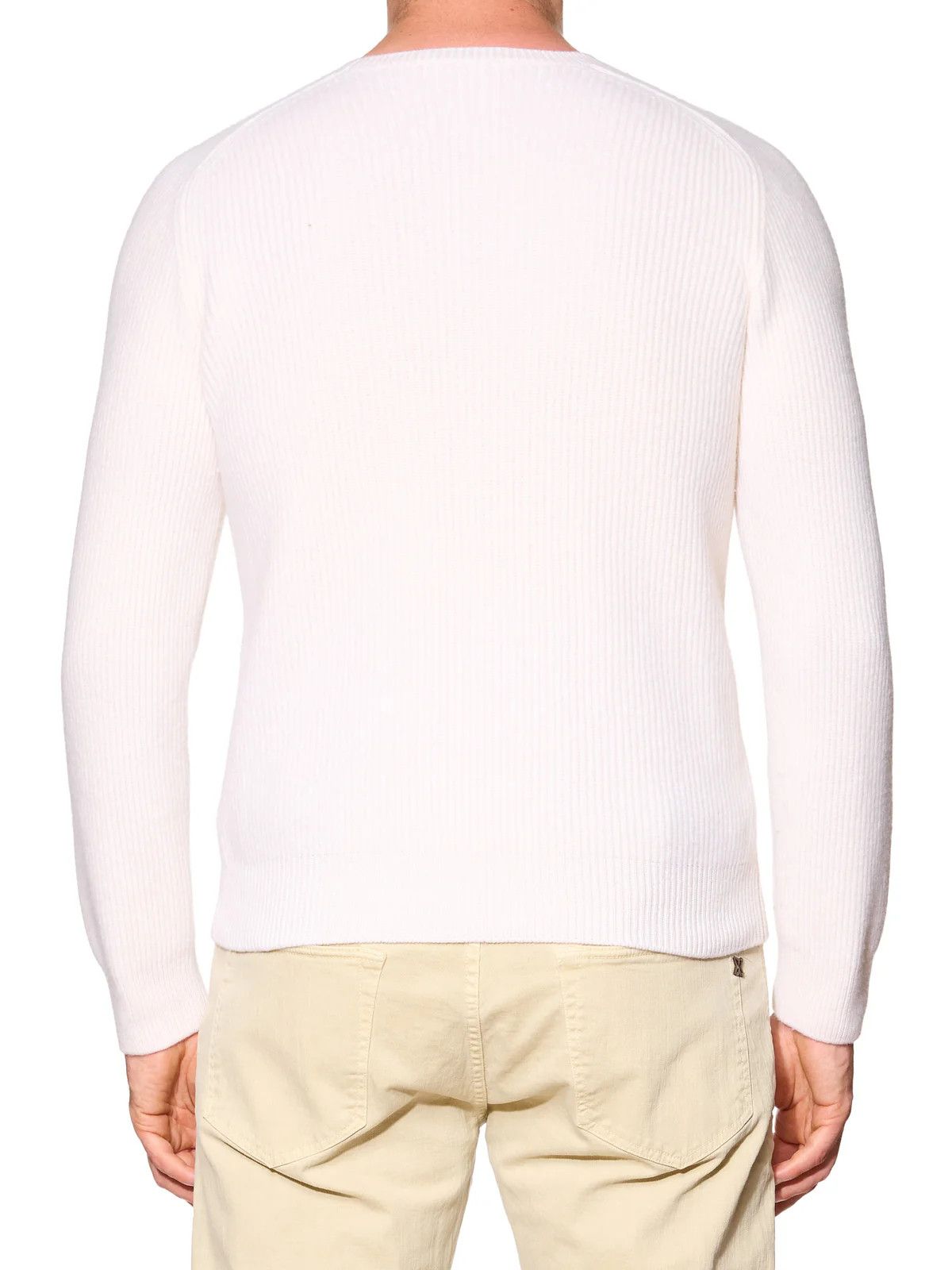 Gran Sasso GRAN SASSO Cream Virgin Wool-Cashmere-Viscose Knit Sweater Size US M / EU 48-50 / 2 - 3 Thumbnail