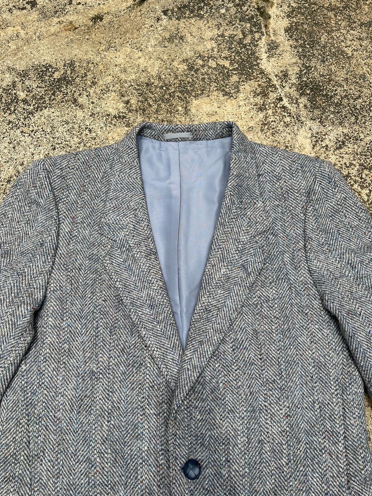 Designer Harris Tweed Handwoven Blazer Jacket Made for Pitlochry Size US M / EU 48-50 / 2 - 2 Thumbnail