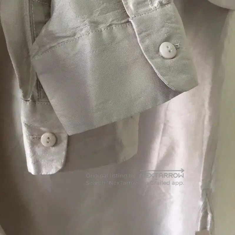 Max Mara MaxMara Silver Silk Shirt for Women . Size XS / US 0-2 / IT 36-38 - 6 Thumbnail