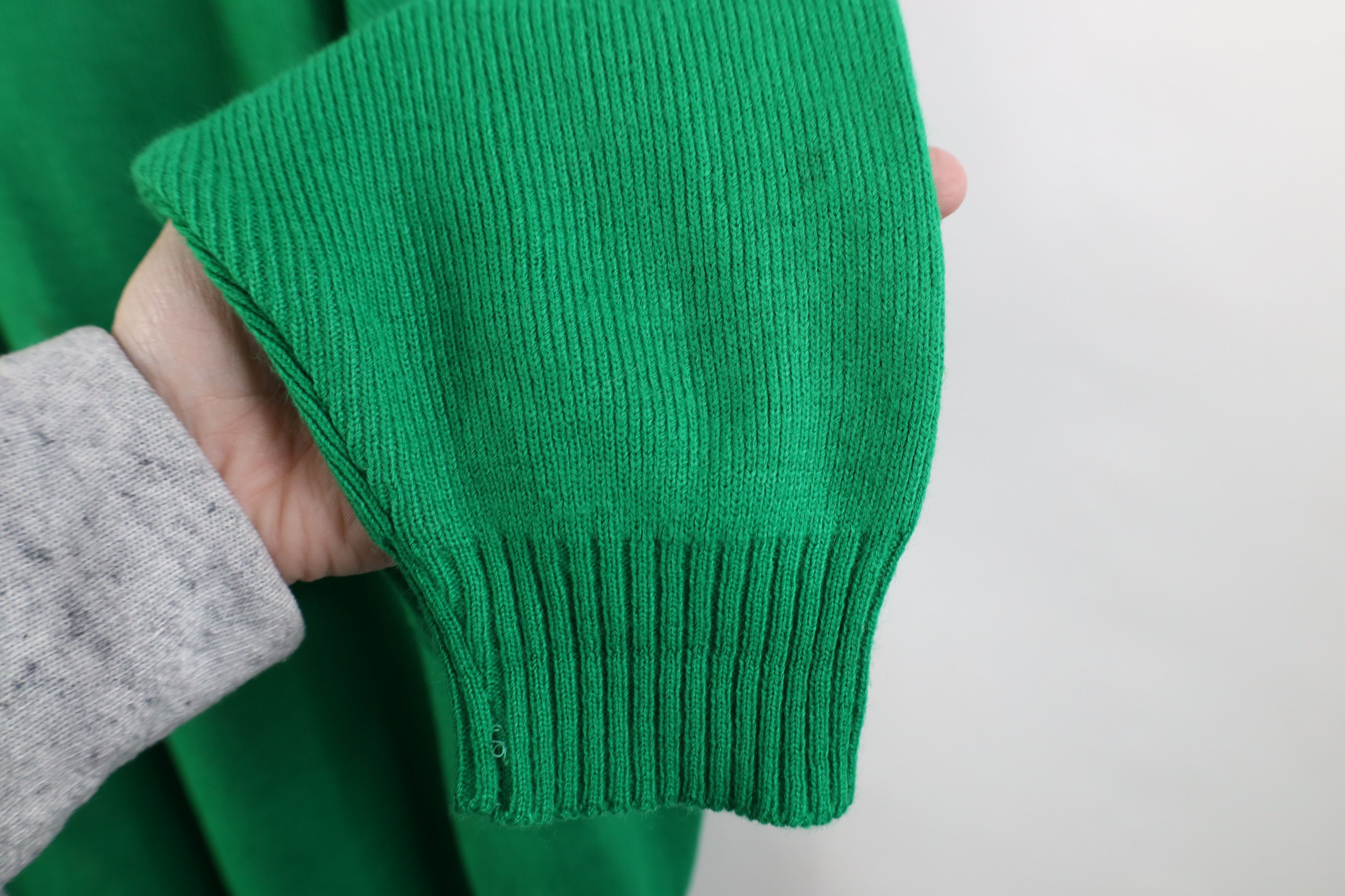 Vintage Vintage 90s Ireland Ribbed Knit V-Neck Sweater Kelly Green Size US XXL / EU 58 / 5 - 7 Thumbnail