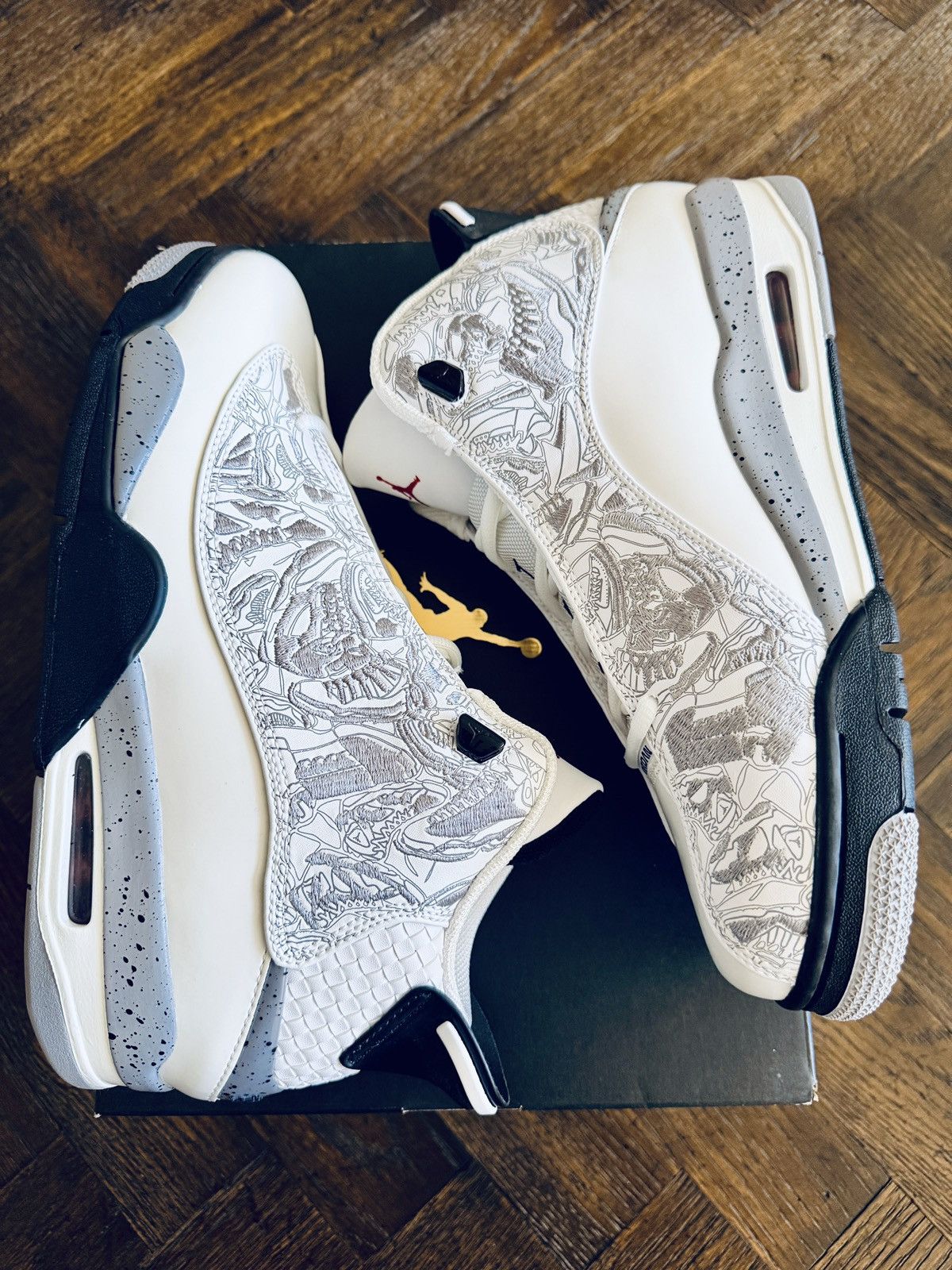 Jordan Brand Jordan Air Jordan Dub Zero White Cement Sneakers 311046-105 Size US 10 / EU 43 - 11 Thumbnail