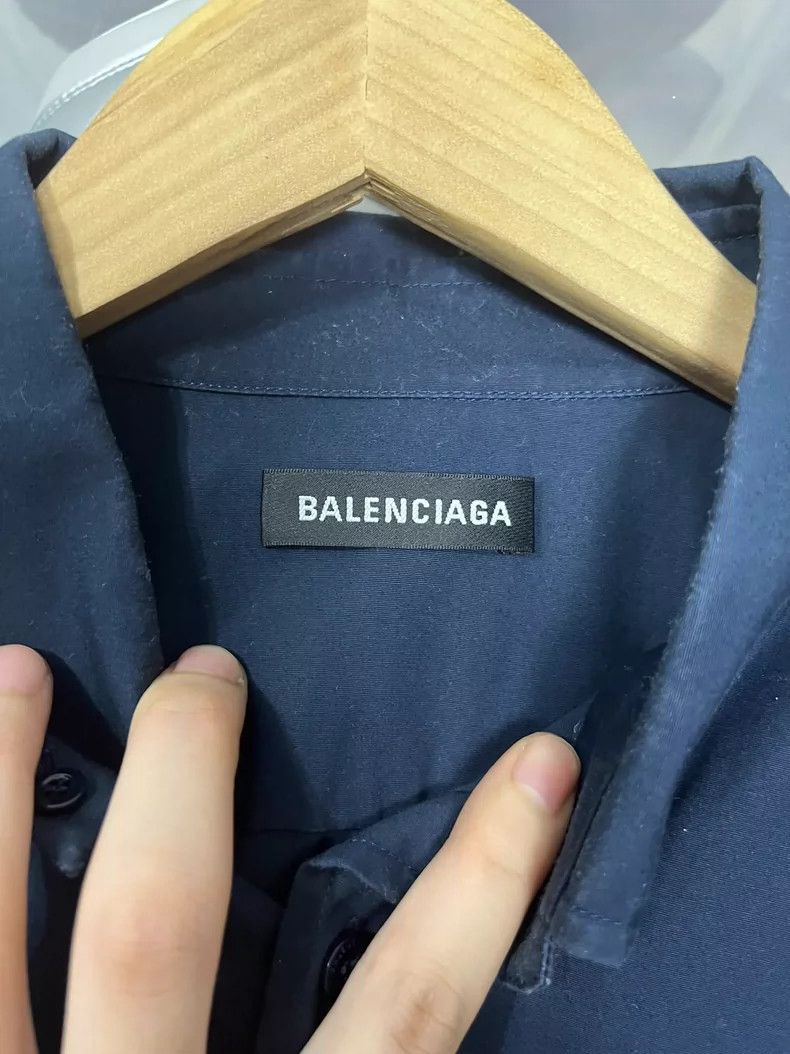 Balenciaga Balenciaga size 39 Blue short sleeve shirt with logo print Size US XS / EU 42 / 0 - 5 Thumbnail