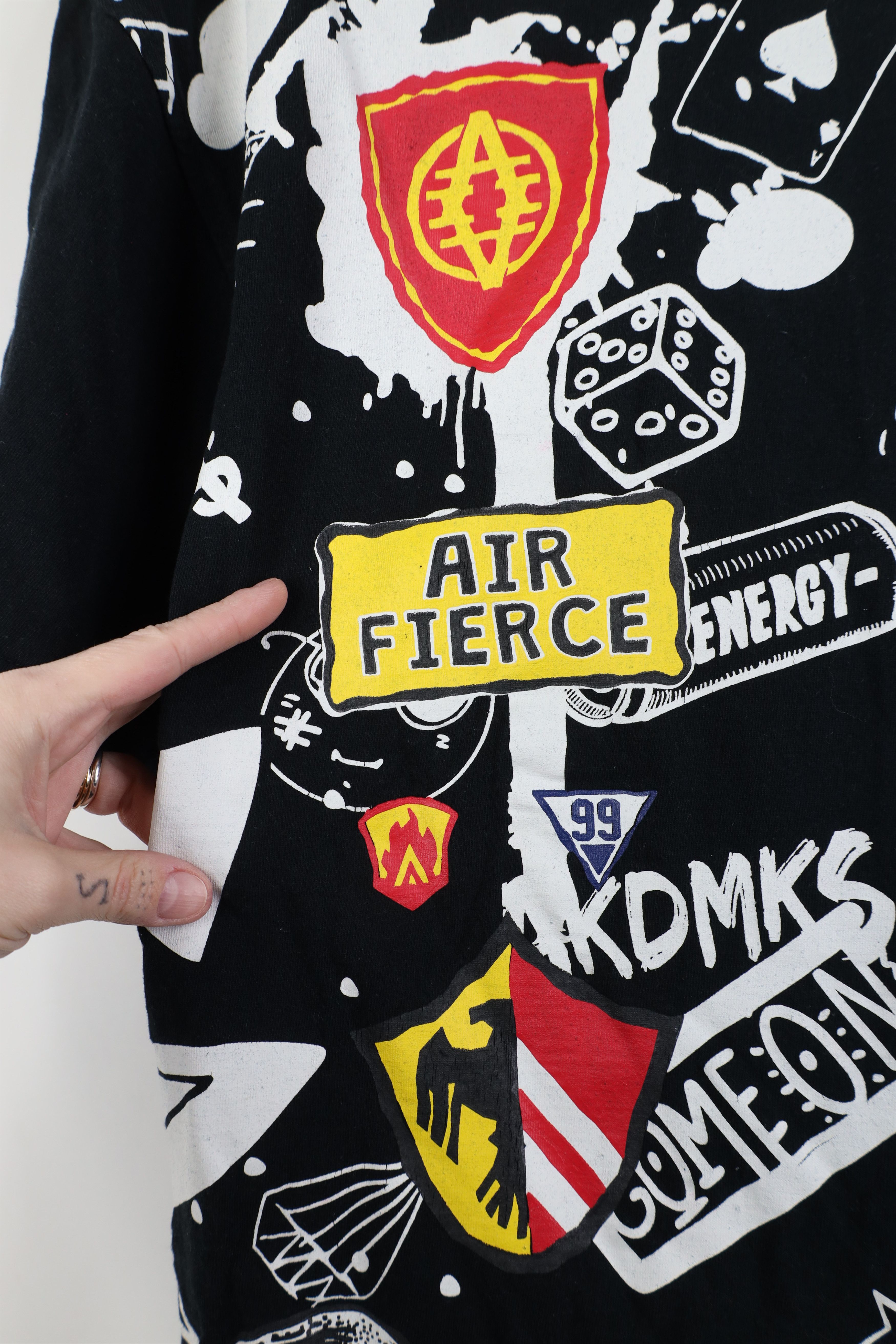 Vintage Vintage Y2K Streetwear Art Short Sleeve T-Shirt Black Size US L / EU 52-54 / 3 - 5 Thumbnail