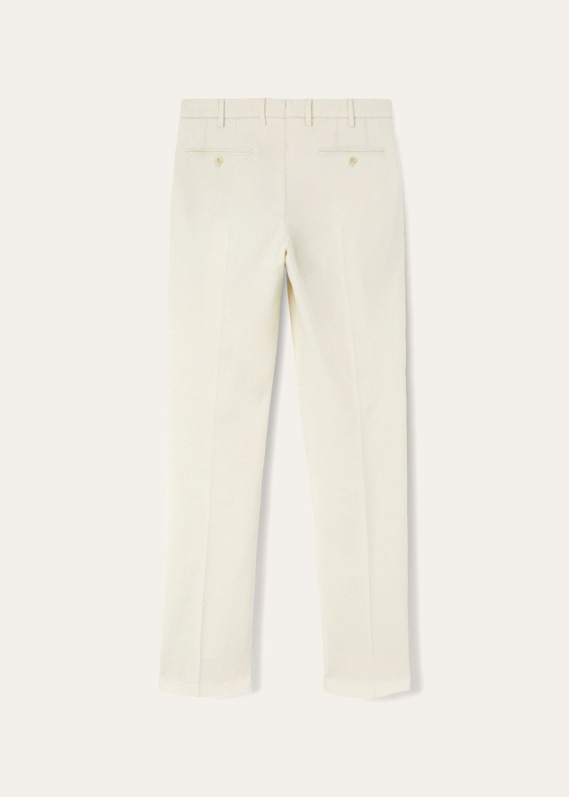 Loro Piana o1srvl11e1224 Cotton Pantaflat Slim Trouser in White Size US 28 / EU 44 - 2 Thumbnail