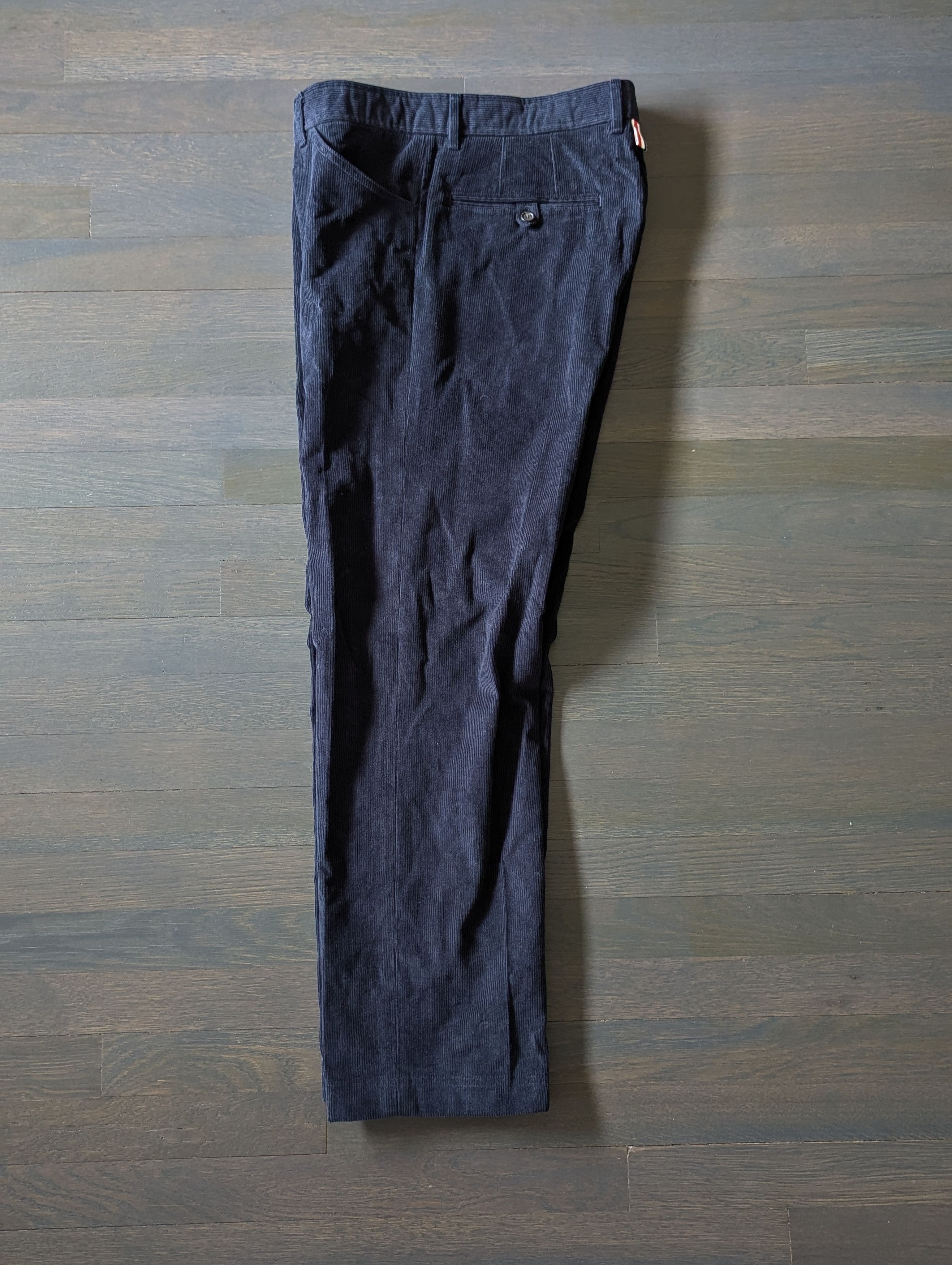 Thom Browne Navy Corduroy Cropped Trousers Size US 34 / EU 50 - 1 Thumbnail