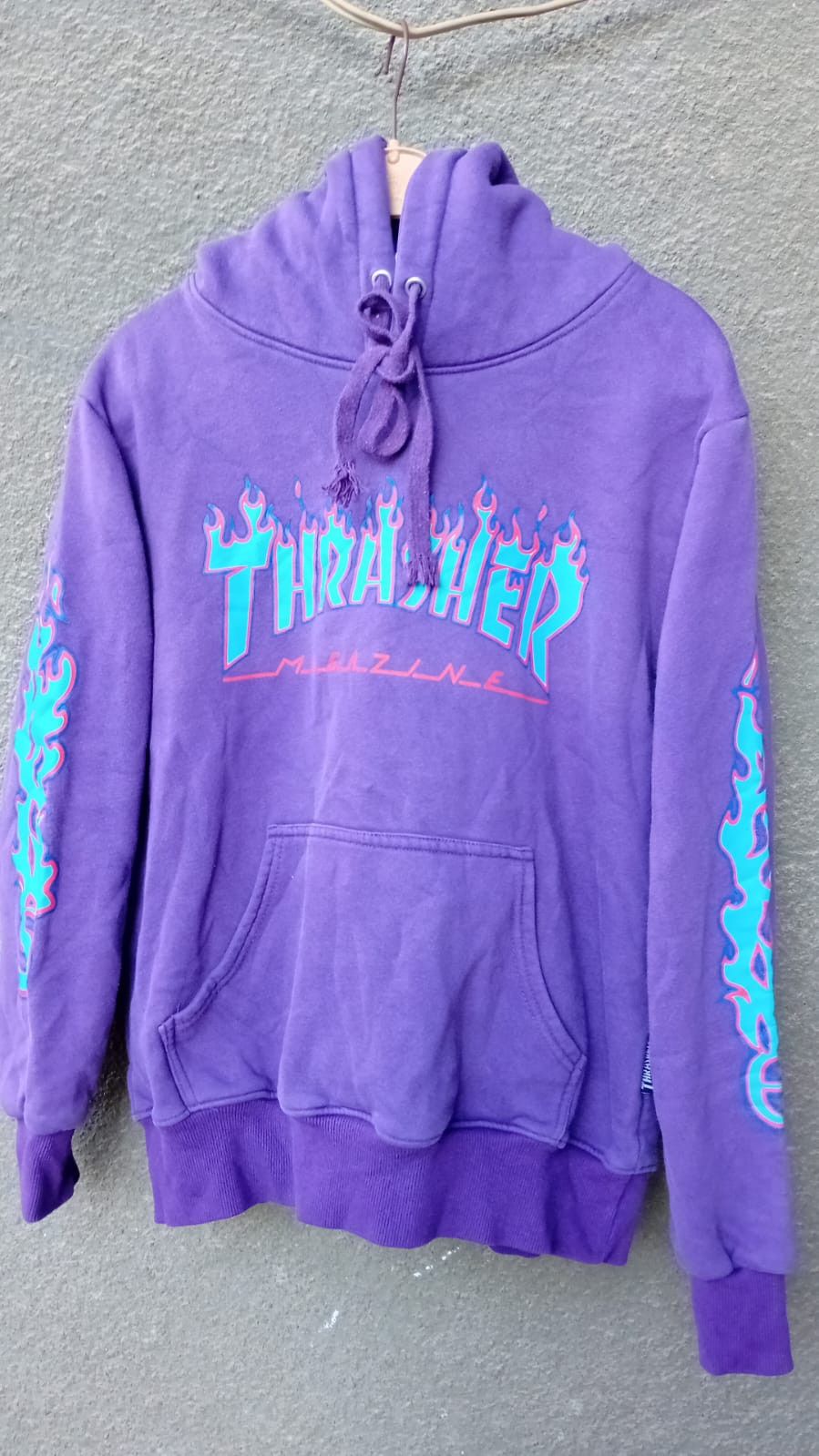 Thrasher purple flame hoodie hotsell