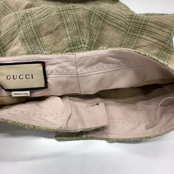 Gucci Gucci FW21 Plaid Linen Pants for Women-2507 Size 35" - 6 Thumbnail