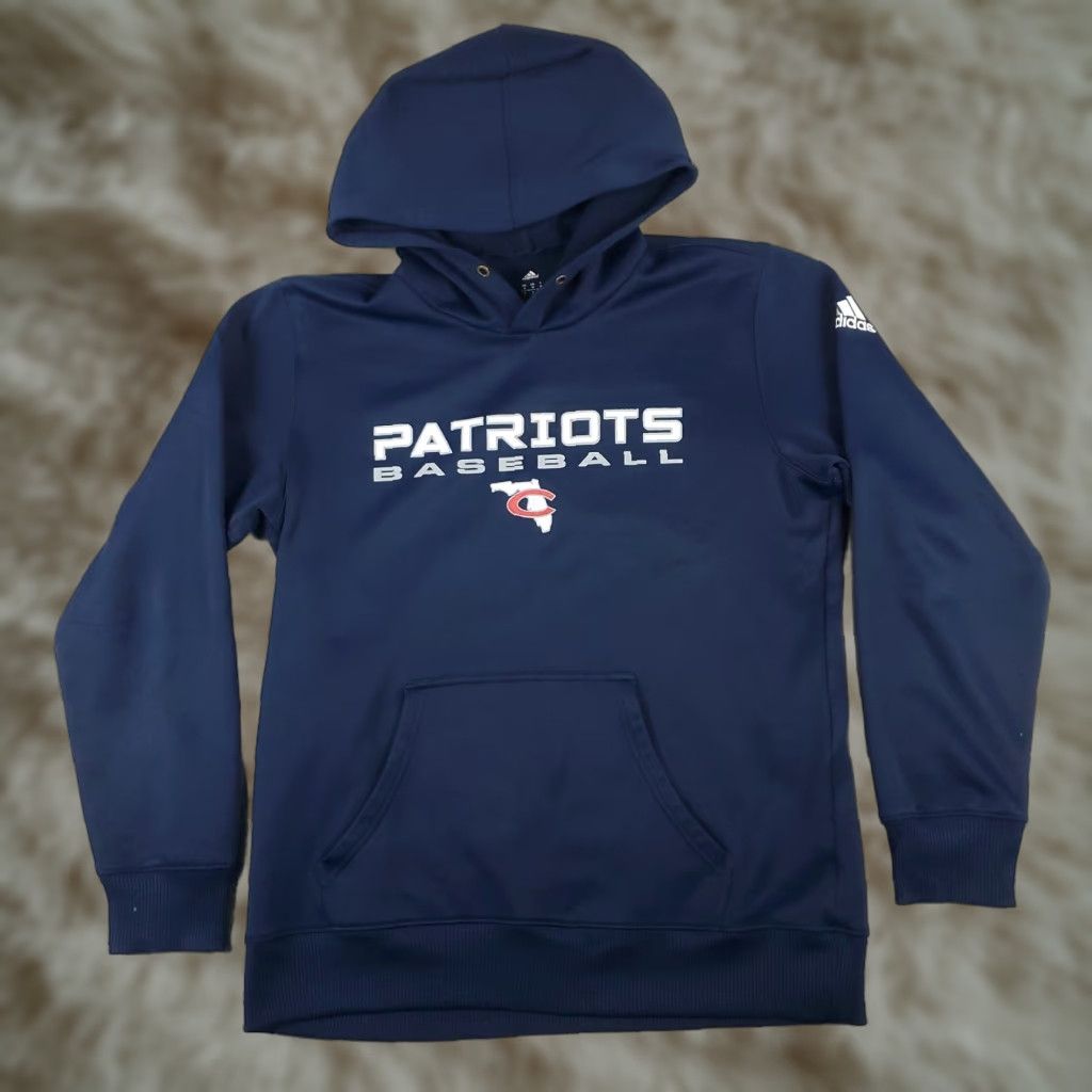 Adidas Adidas Blue Patriots Baseball Pullover Hoodie Size Medium Size US M / EU 48-50 / 2 - 1 Thumbnail