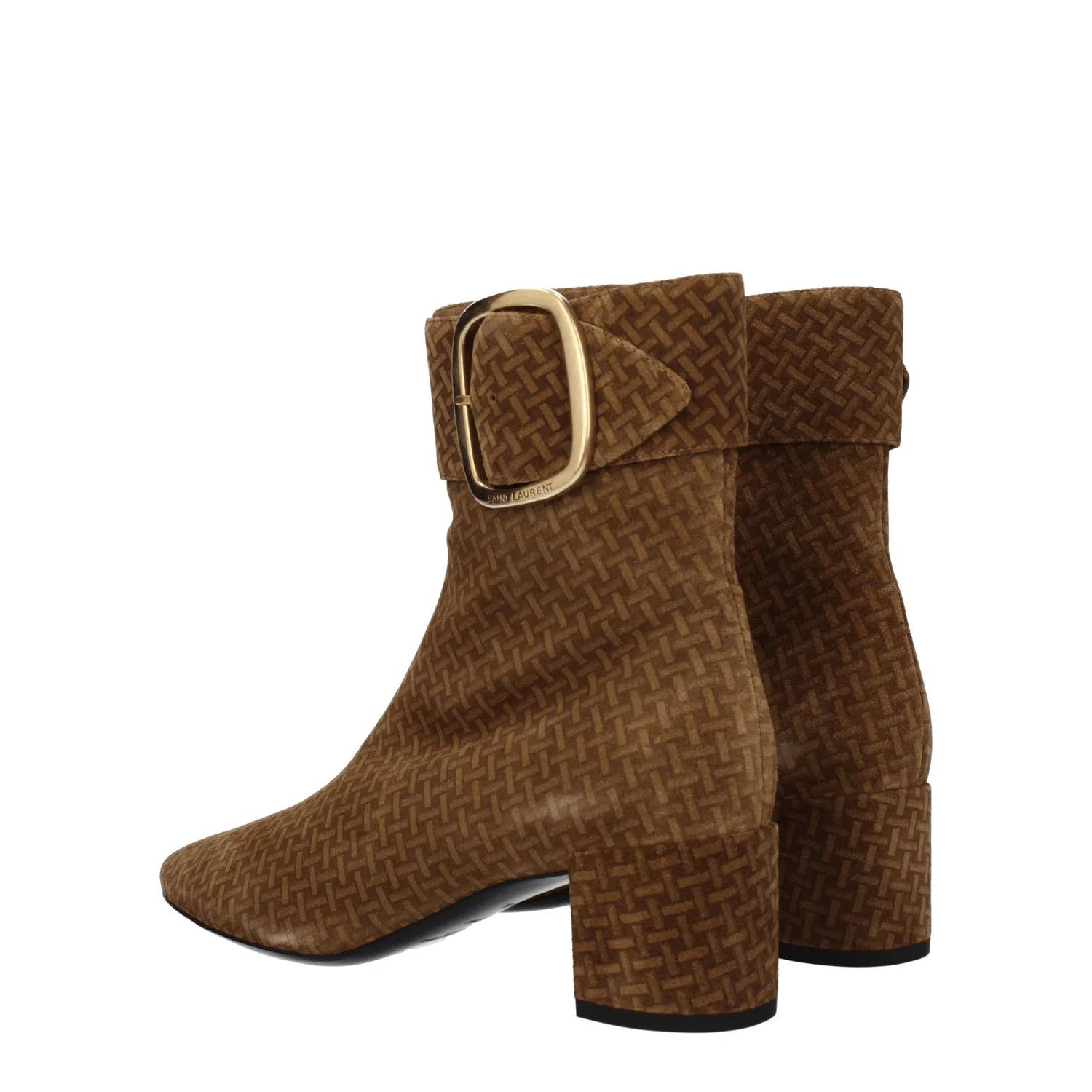 Saint Laurent Paris ob1o1e1124 Suede Ankle Boots in Brown Size US 6.5 / IT 36.5 - 4 Thumbnail