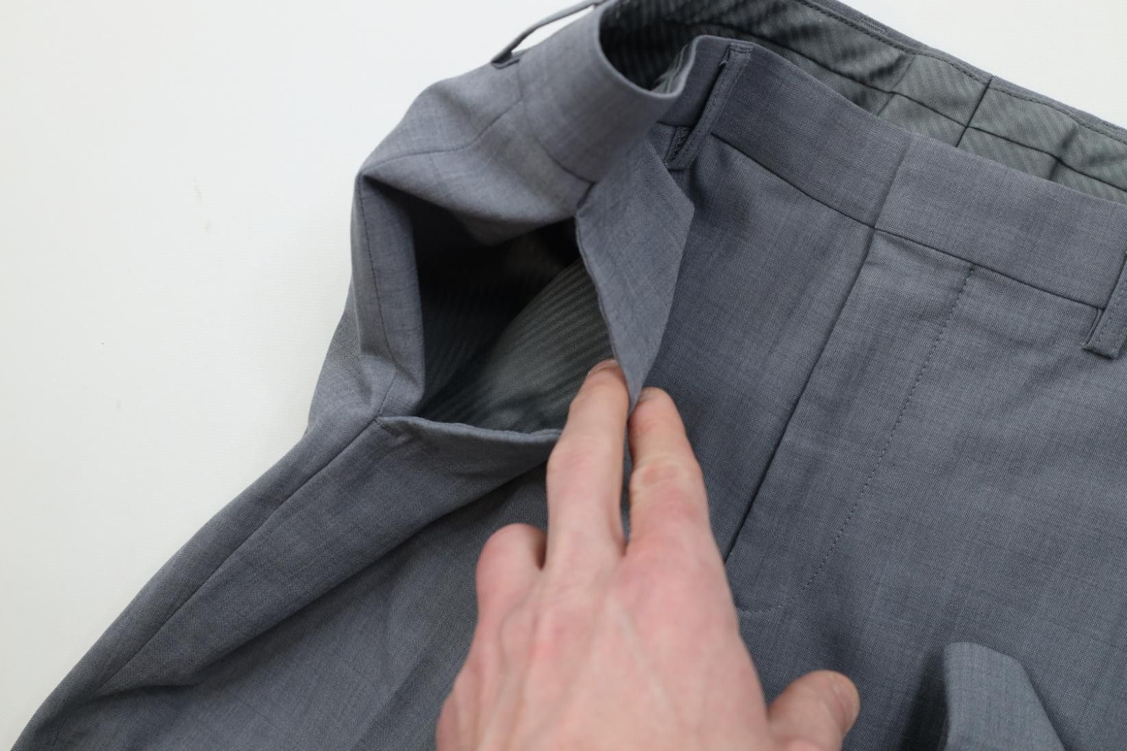 Express Express Slim Fit Chambray Sharkskin Chino Pants Trousers Size US 30 / EU 46 - 9 Thumbnail
