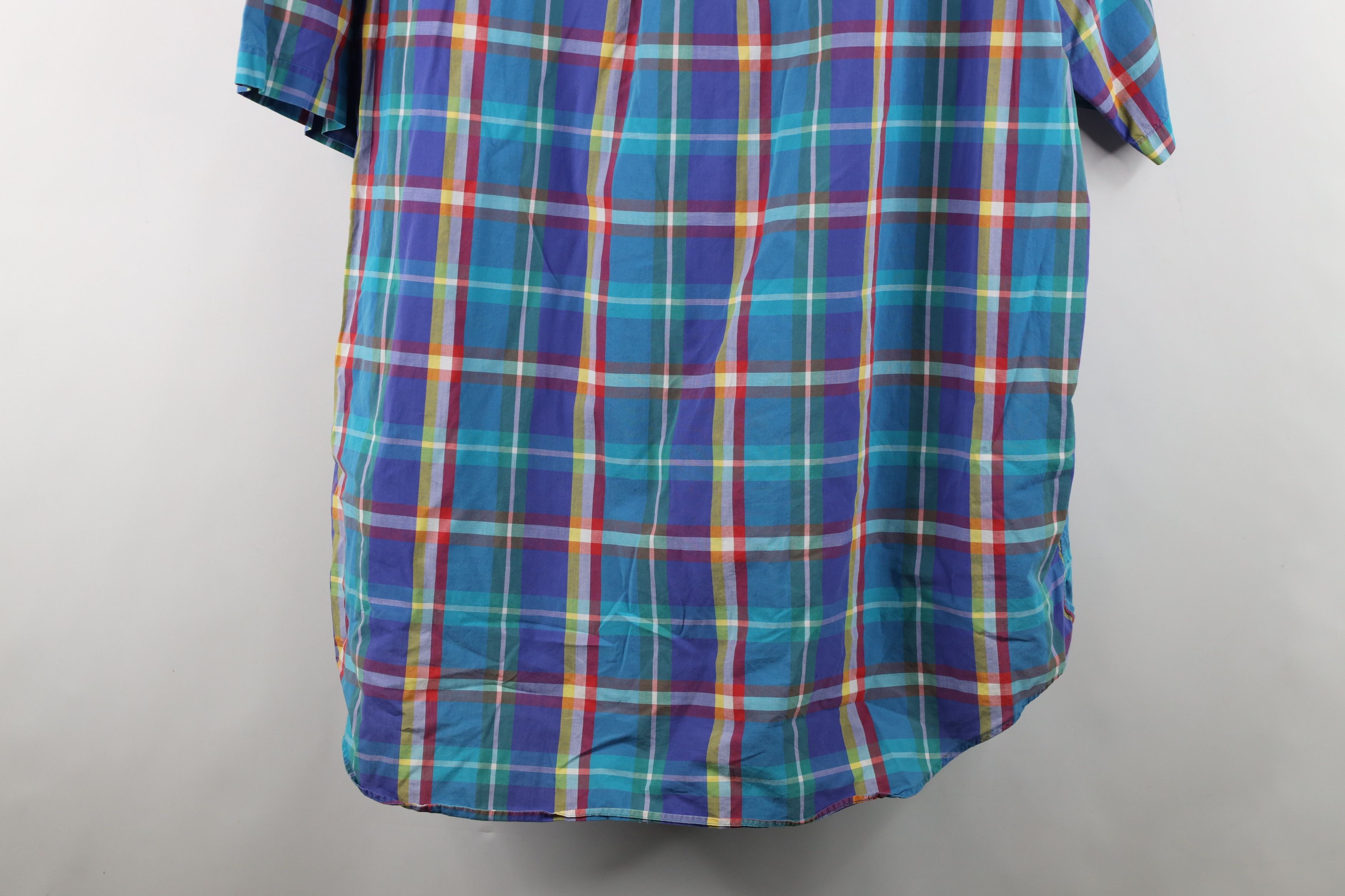 Ralph Lauren Vintage 90s Ralph Lauren Plaid Short Sleeve Button Shirt Size US XL / EU 56 / 4 - 14 Thumbnail
