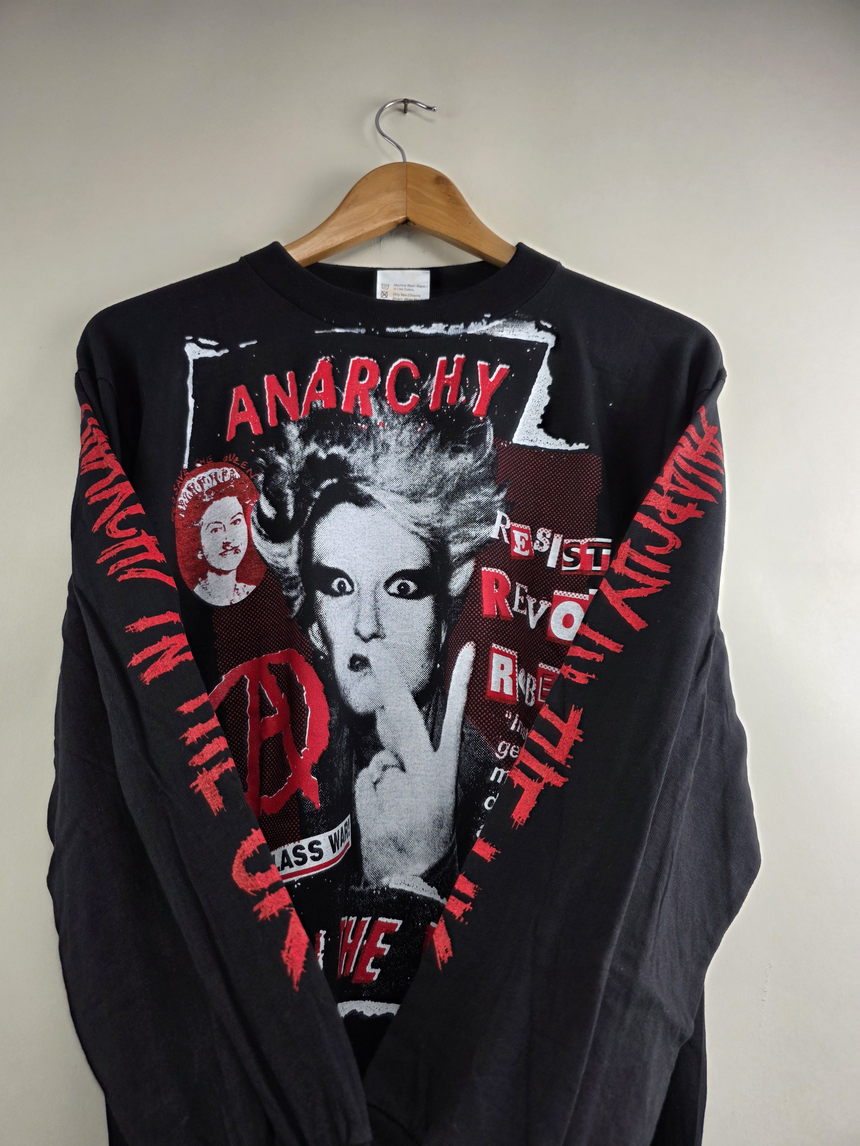 Band Tees × Vintage 90s Anarchy in the UK Punk Long-sleeved M 20" 27.5" Size US M / EU 48-50 / 2 - 3 Thumbnail