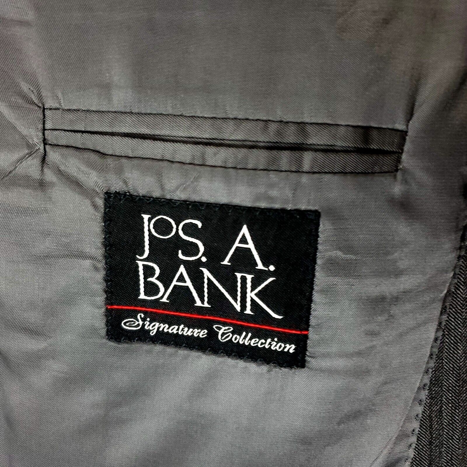 Jos. A. Bank Jos A Bank Signature Wool 2 Button 2 Piece Suit 46L Gray Her Size 46L - 8 Thumbnail