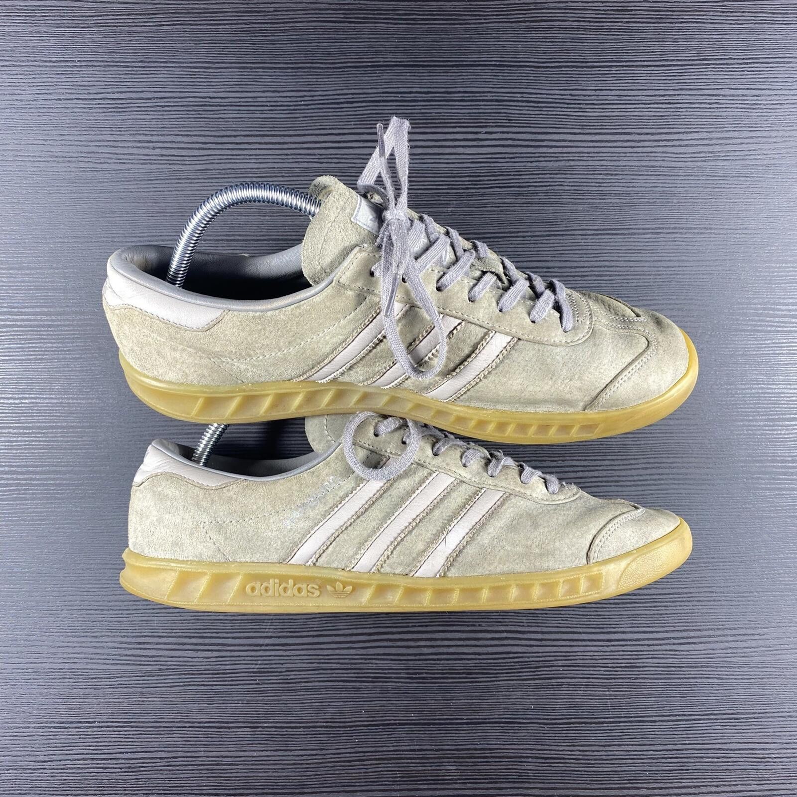 Adidas 🔥UK 8.5 Adidas Hamburg Trainers Grey/Black/Clear Granite🔥 Size US 9.5 / EU 42-43 - 2 Thumbnail