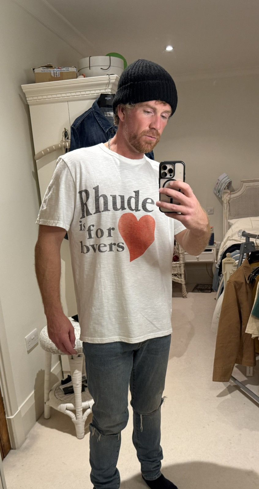 Rhude Rhude is for lovers logo white heart t shirt XL $380 Size US XL / EU 56 / 4 - 4 Thumbnail