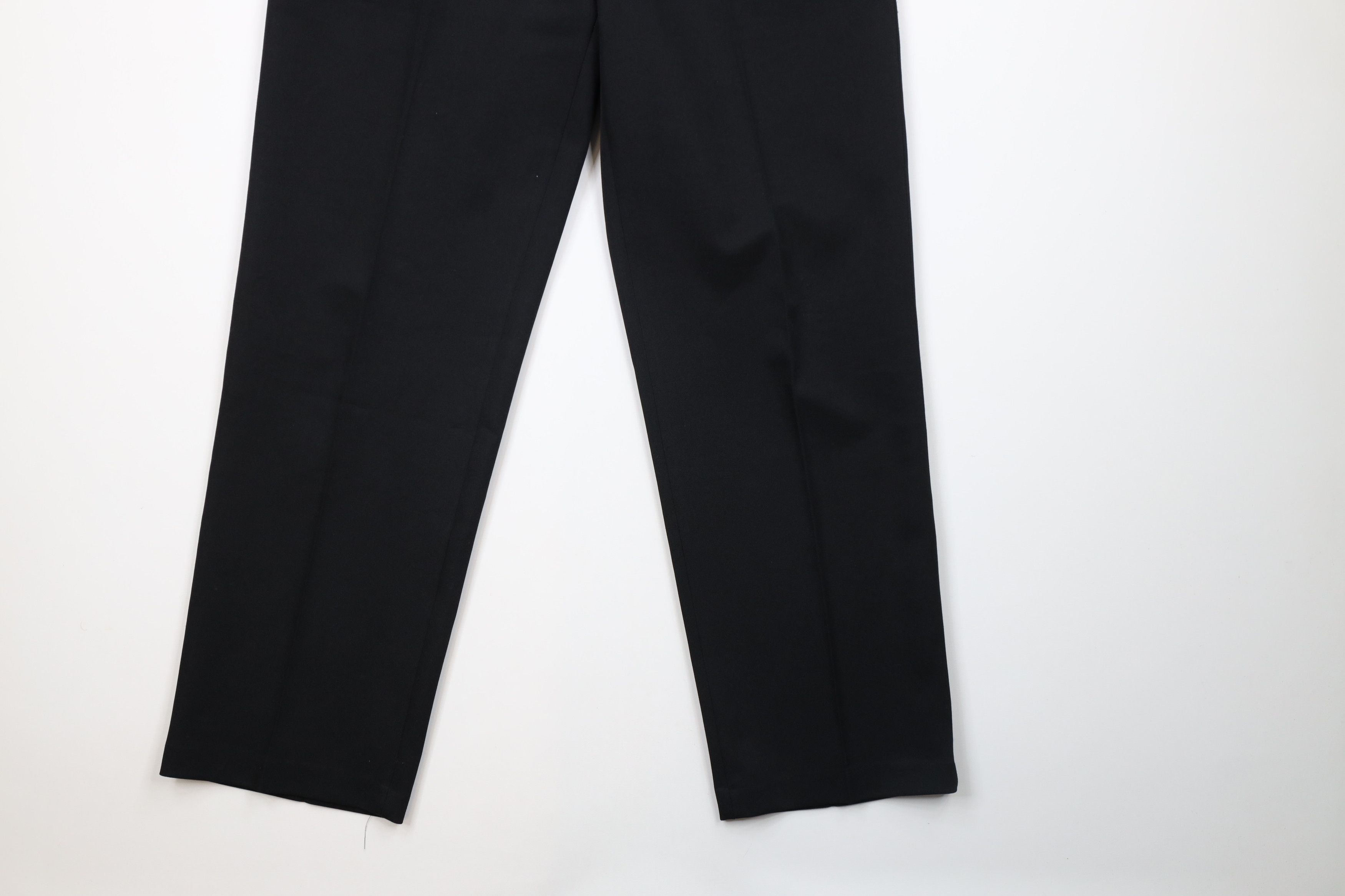 Levi's × Vintage Vintage 90s Levis Wide Leg Knit Chino Pants Black Polyester Size 34 - 4 Thumbnail
