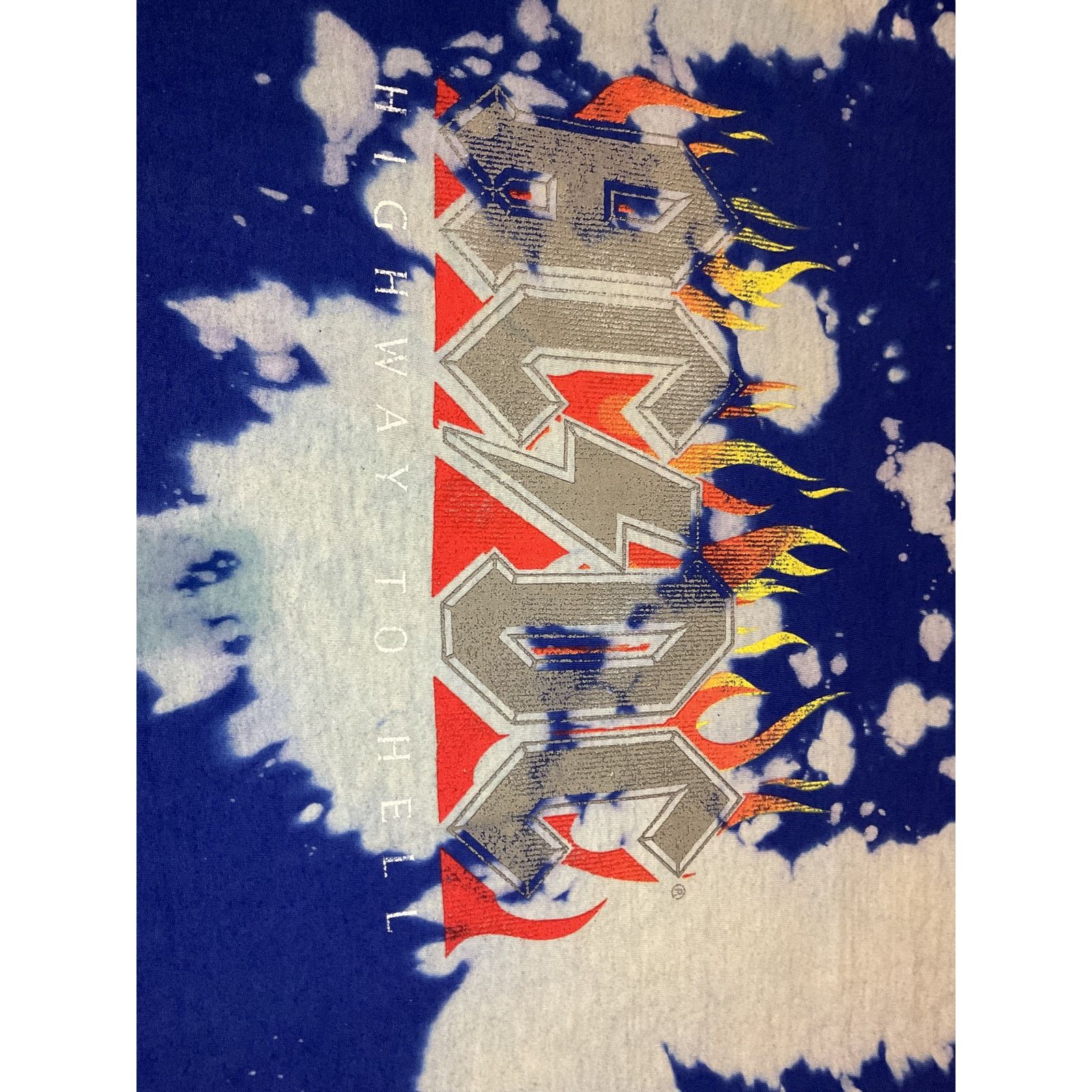Other 🔥 AC/DC "Highway to Hell" Bleach Tie-Dye Tee (M) 🔥 Size US M / EU 48-50 / 2 - 4 Thumbnail